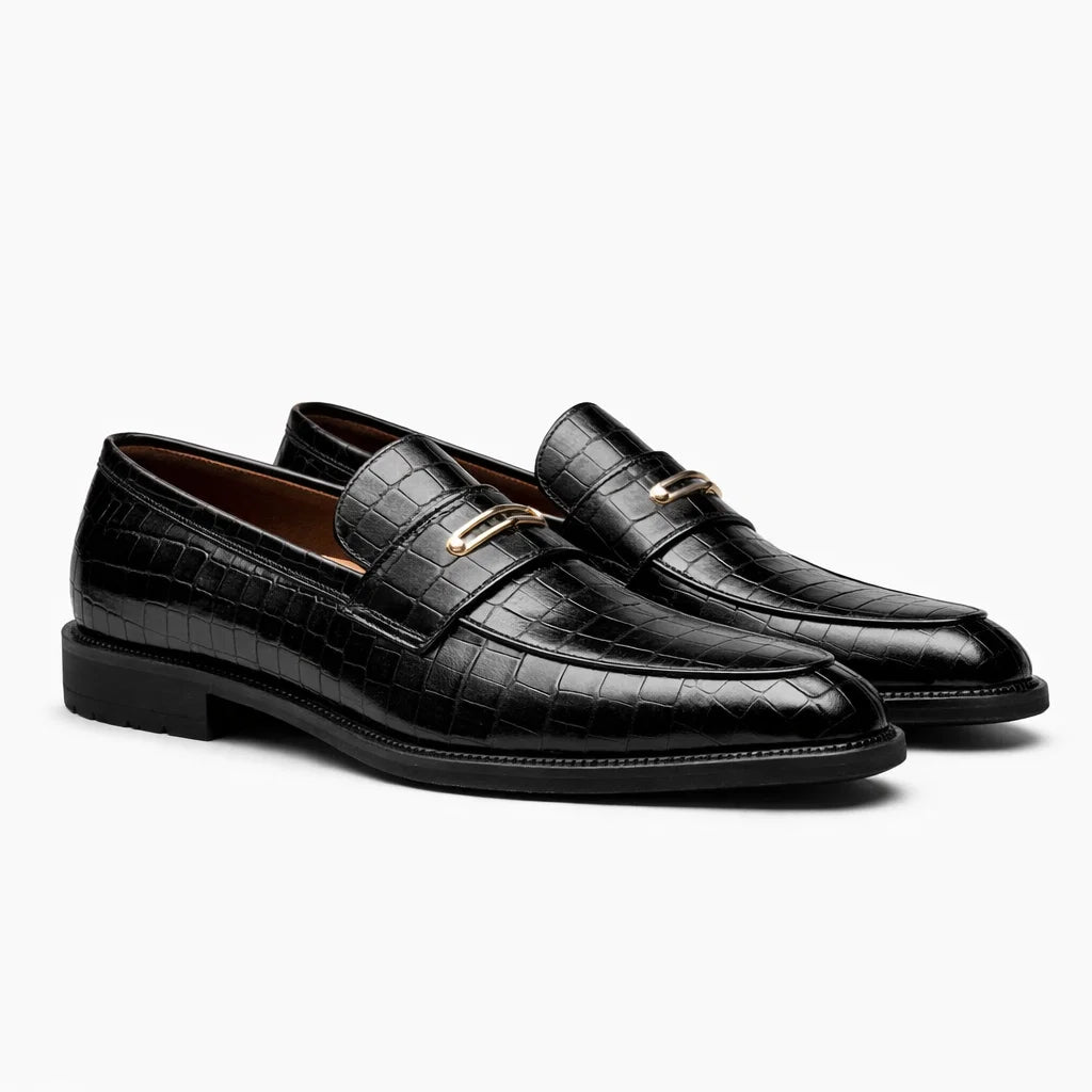Men's Genuine Leather Platform Loafers - Aligatort Style