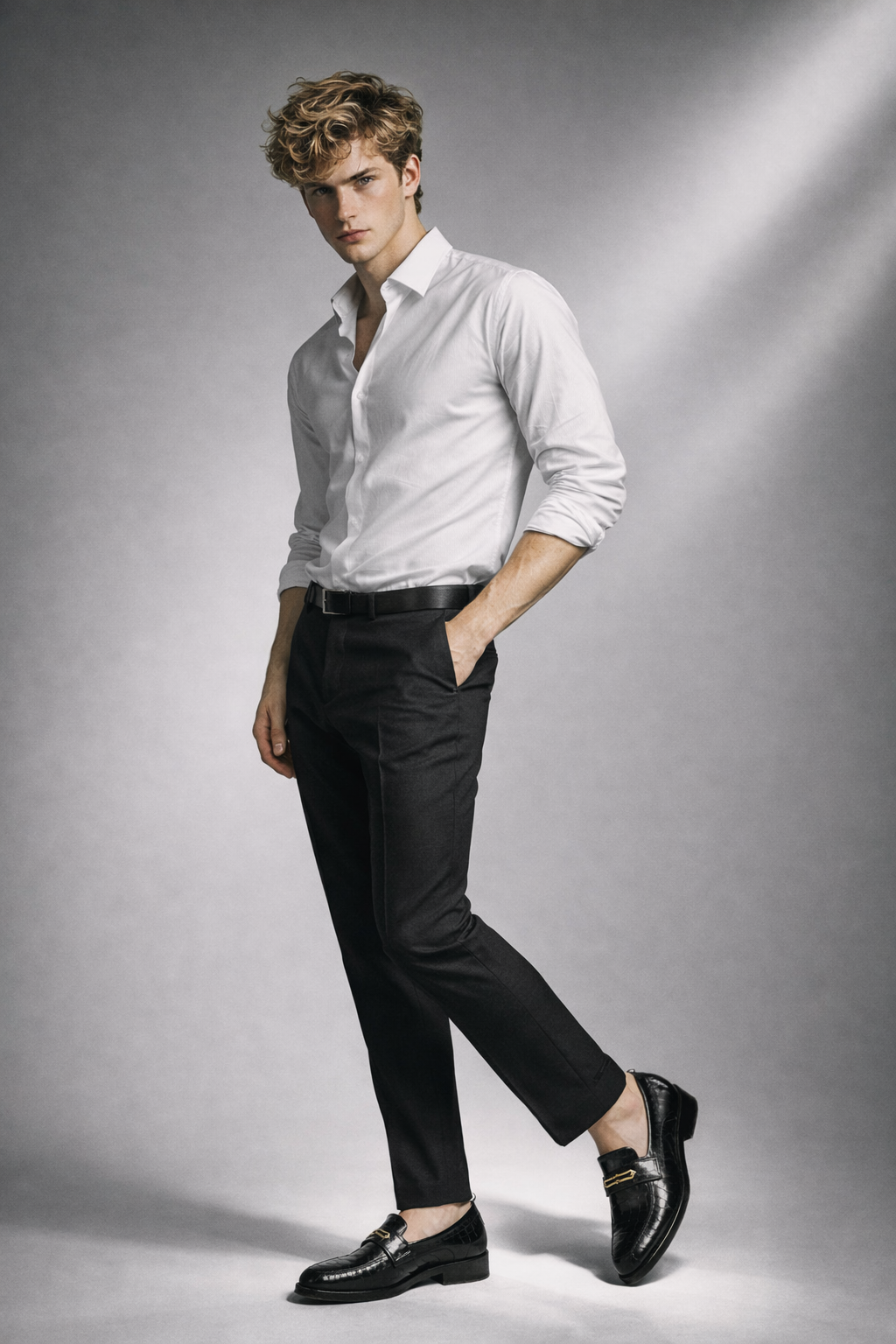 Men's Genuine Leather Platform Loafers - Aligatort Style