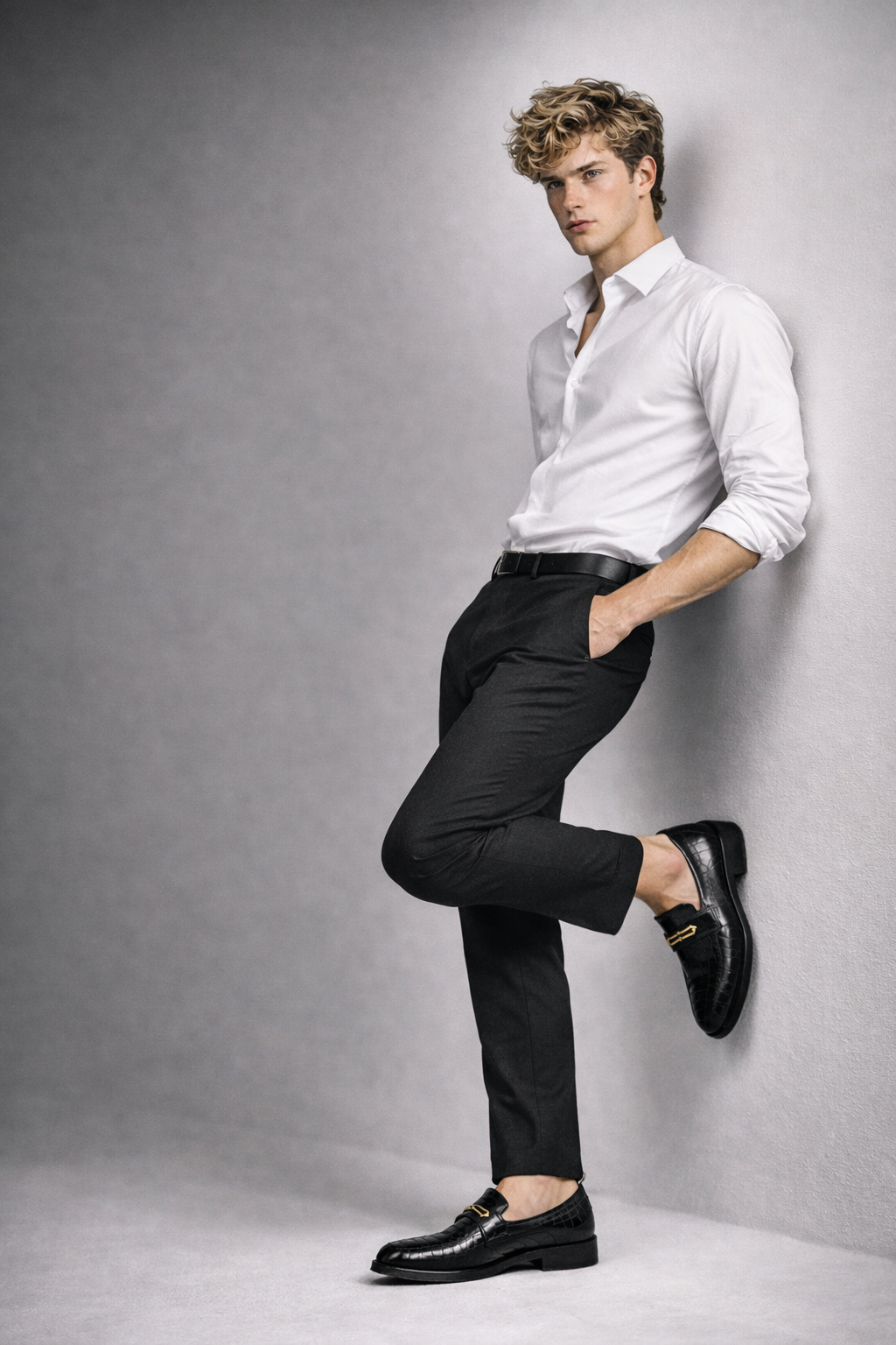Men's Genuine Leather Platform Loafers - Aligatort Style