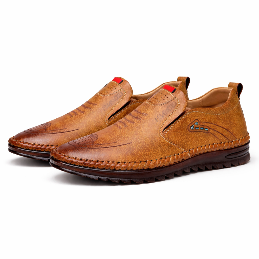 Men's Genuine Leather Platform Loafers - Kingsley
