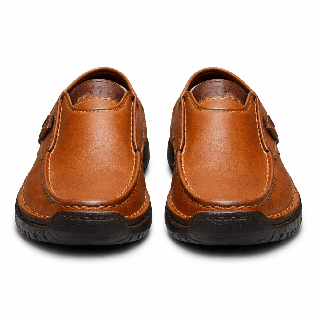 Men's Genuine Leather Platform Loafers - Legatto Style