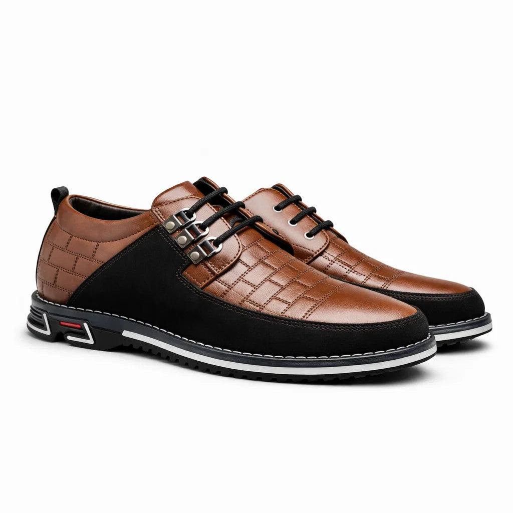 Men's Genuine Leather Platform Loafers - Mr Fashion