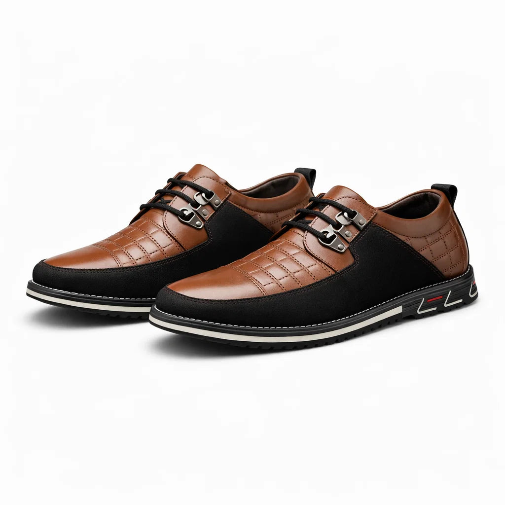 Men's Genuine Leather Platform Loafers - Mr Fashion
