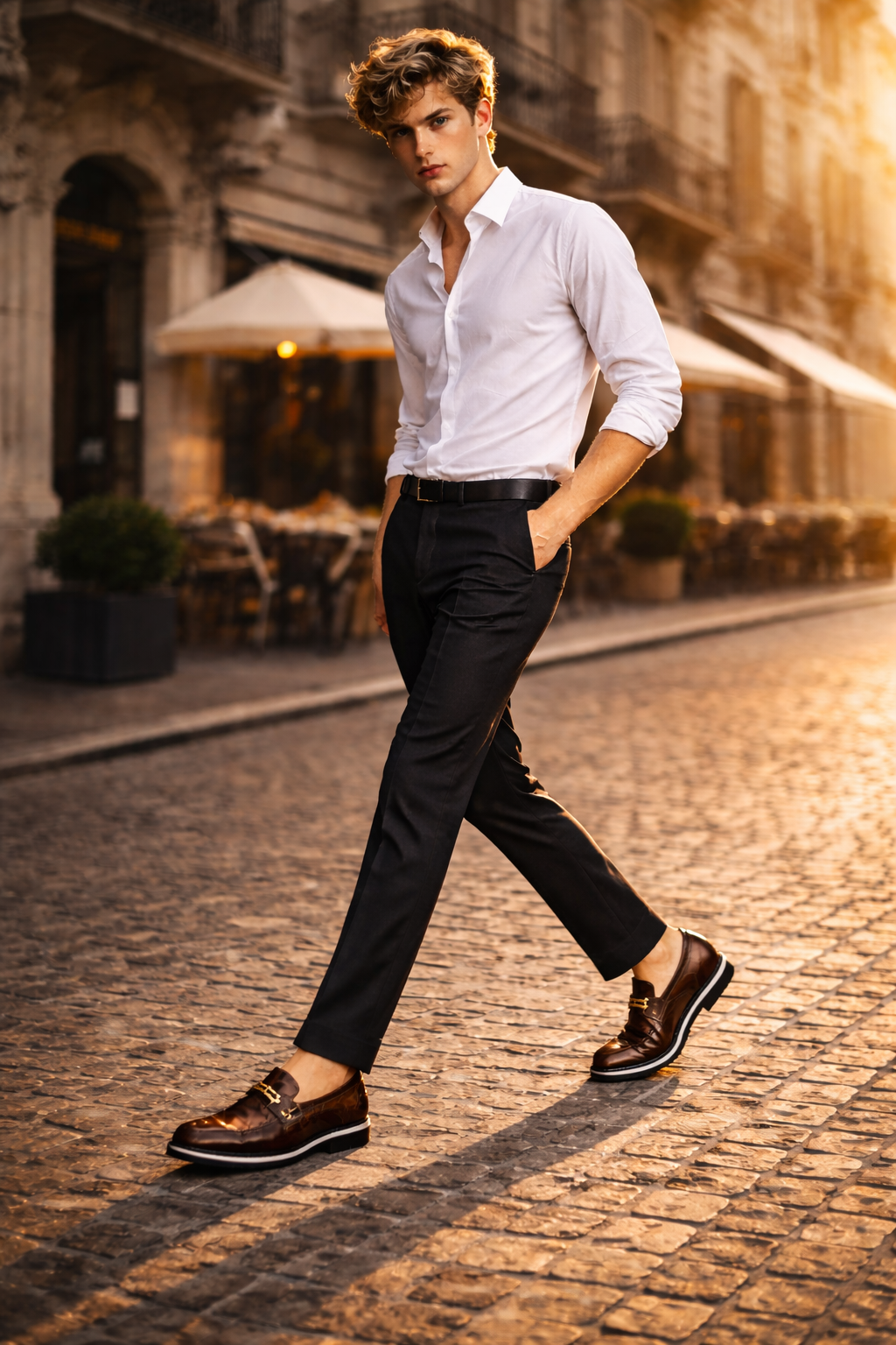Men's Genuine Leather Platform Loafers - Mr Fashion