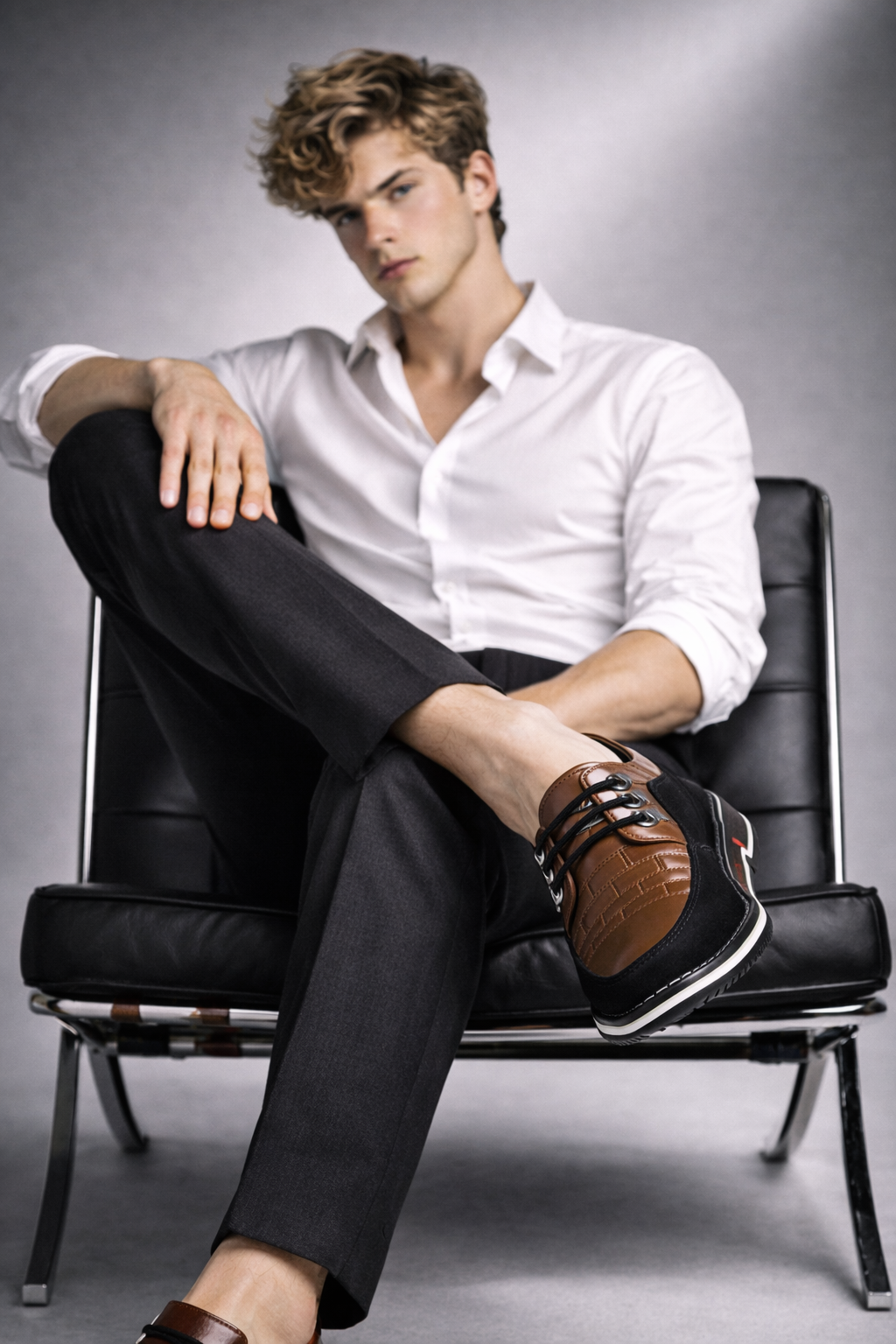 Men's Genuine Leather Platform Loafers - Mr Fashion