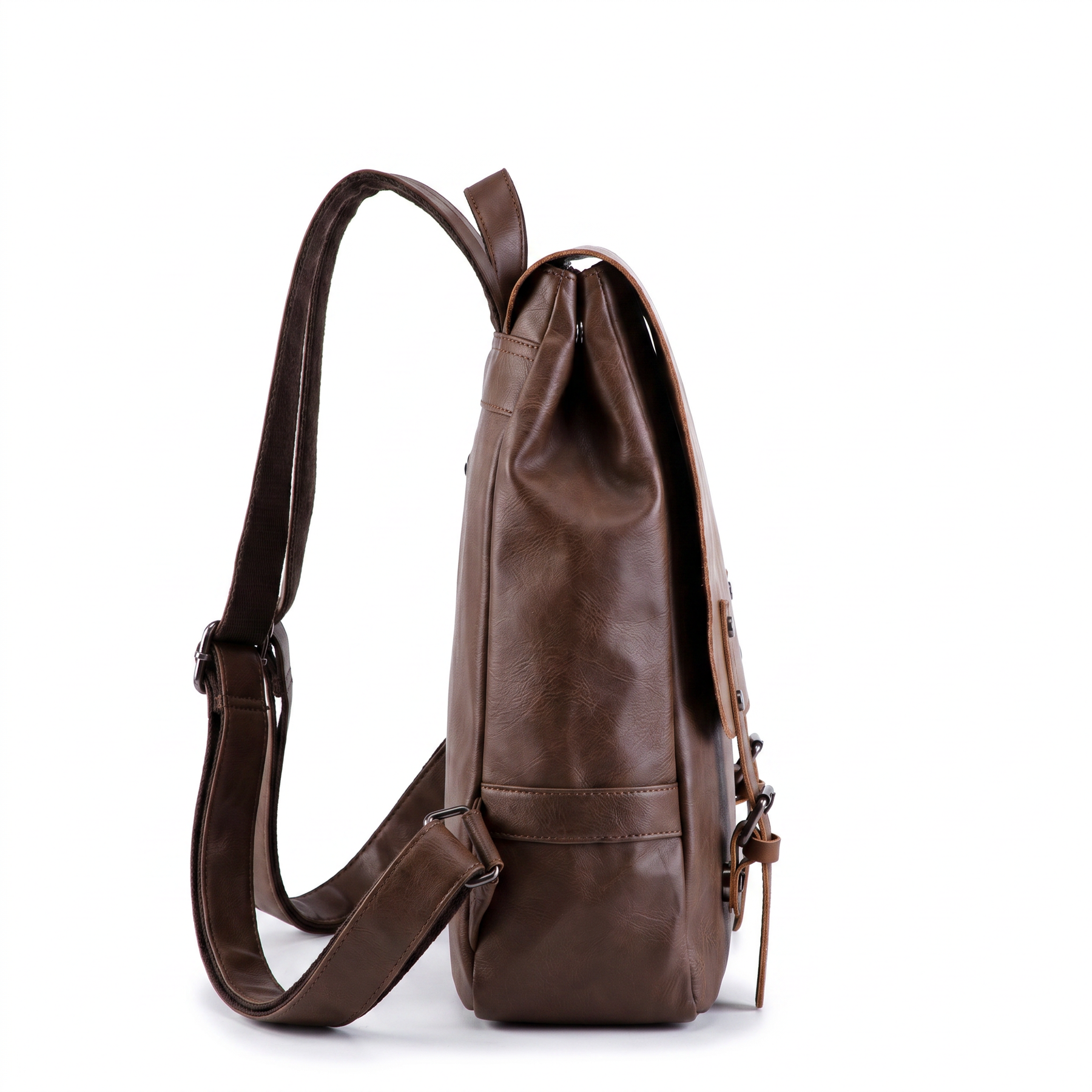 Men's Leather Backpack - Mature