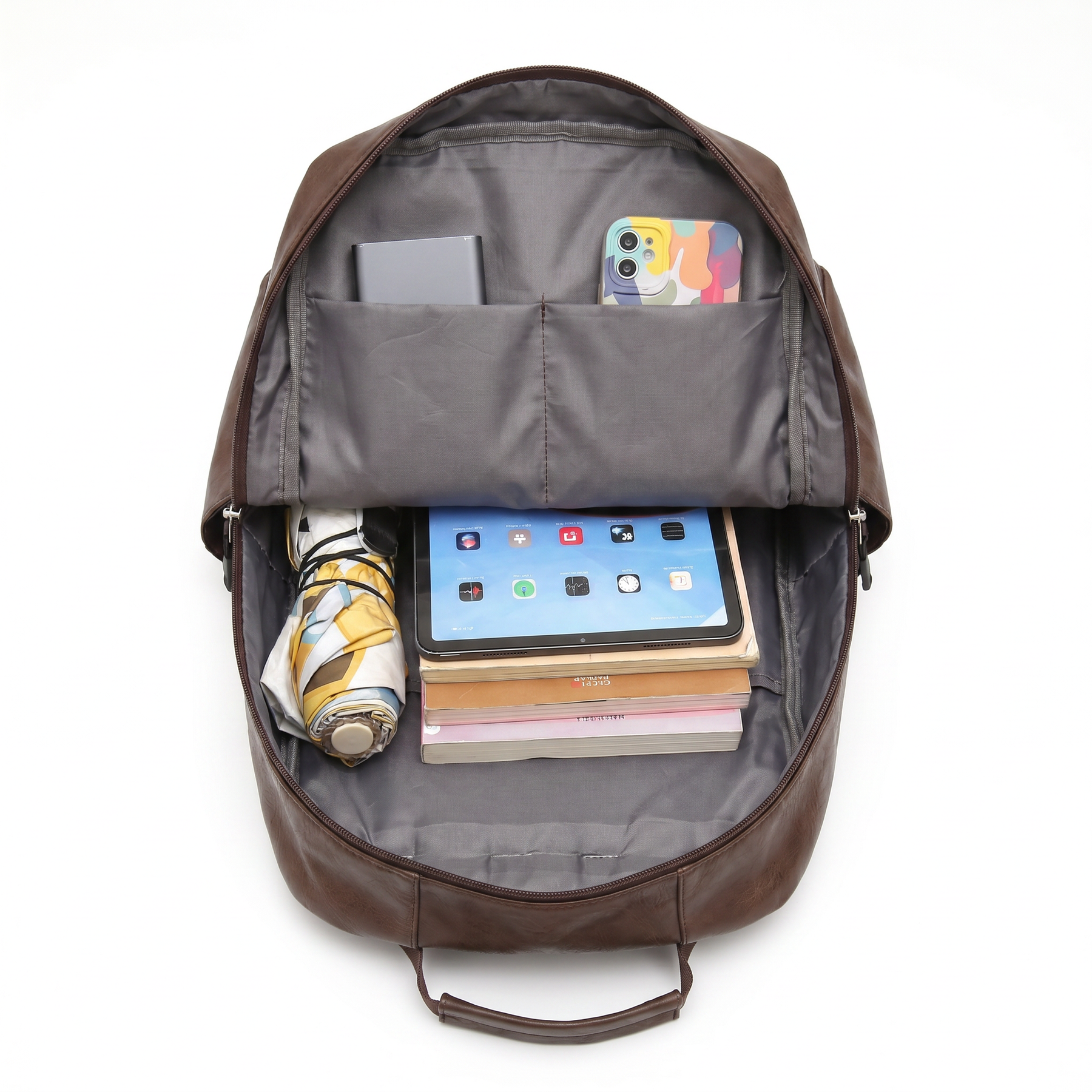 Men's Leather Backpack - Mossway