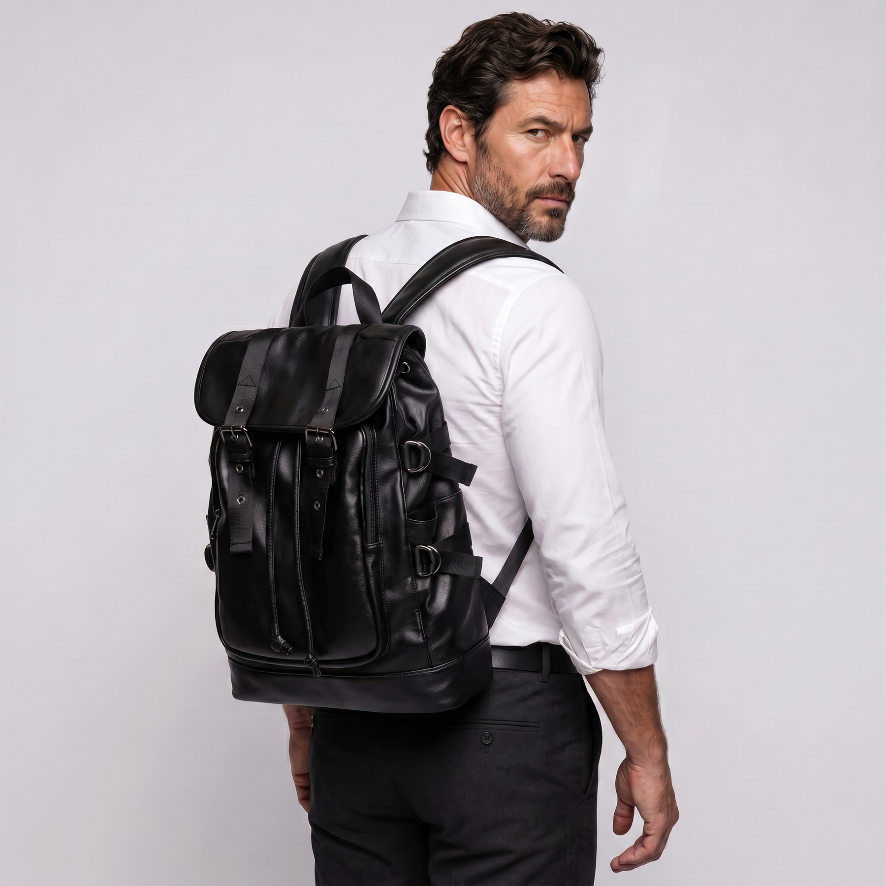 Men's Leather Backpack - Stonepath