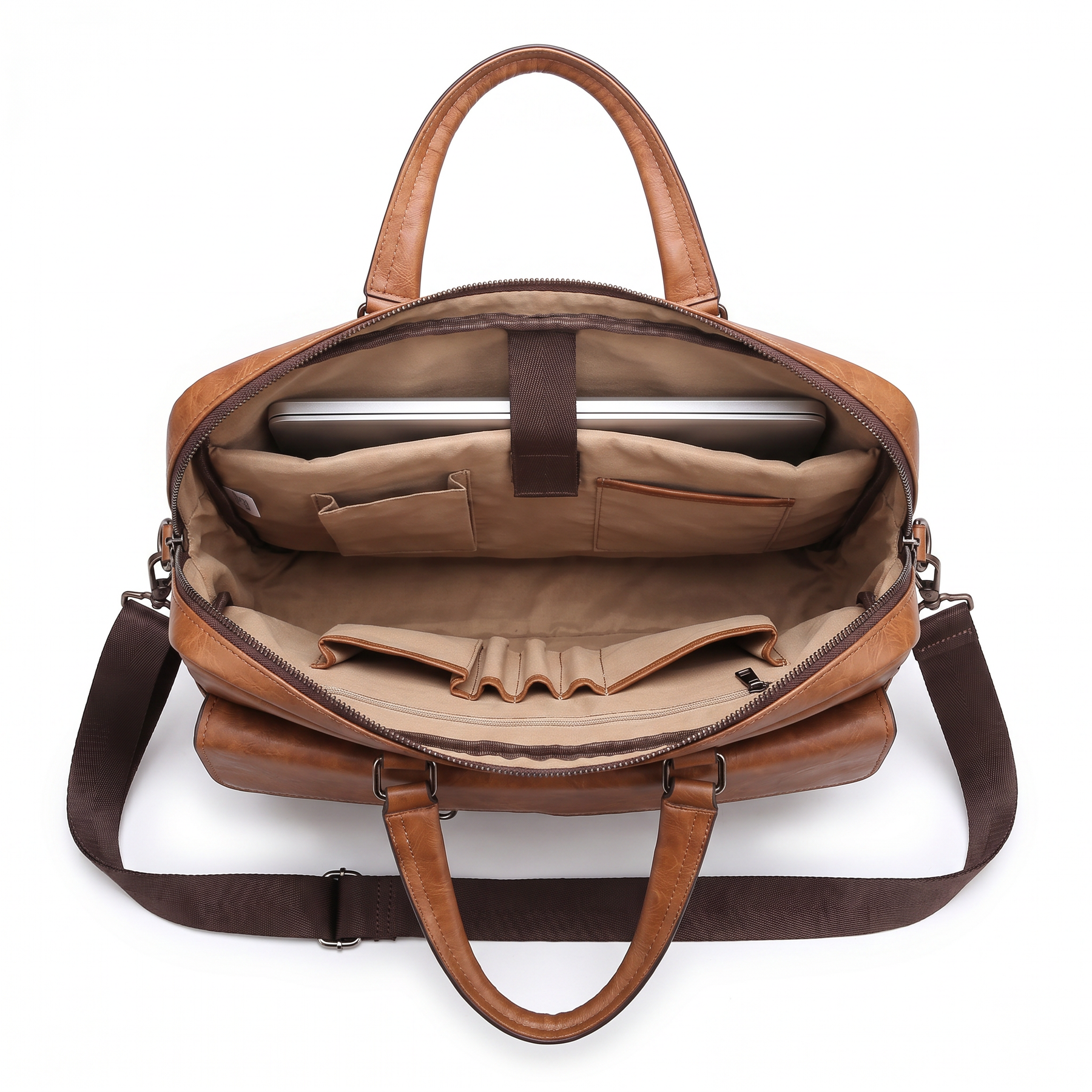 Men's Leather Briefcase - Rock
