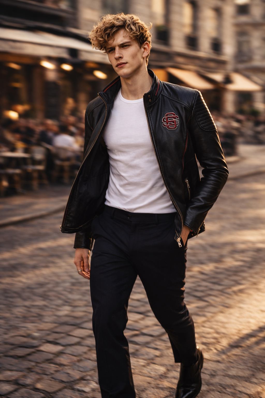 Men's Real Leather Slim Fit Biker Jacket – Raven