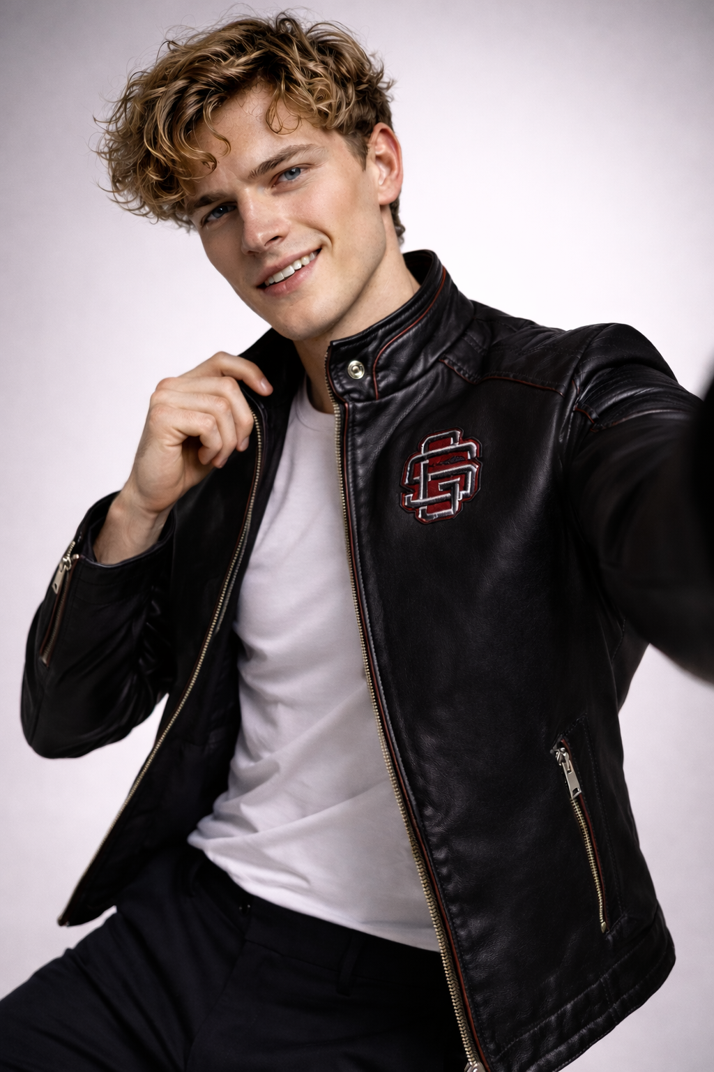 Men's Real Leather Slim Fit Biker Jacket – Raven
