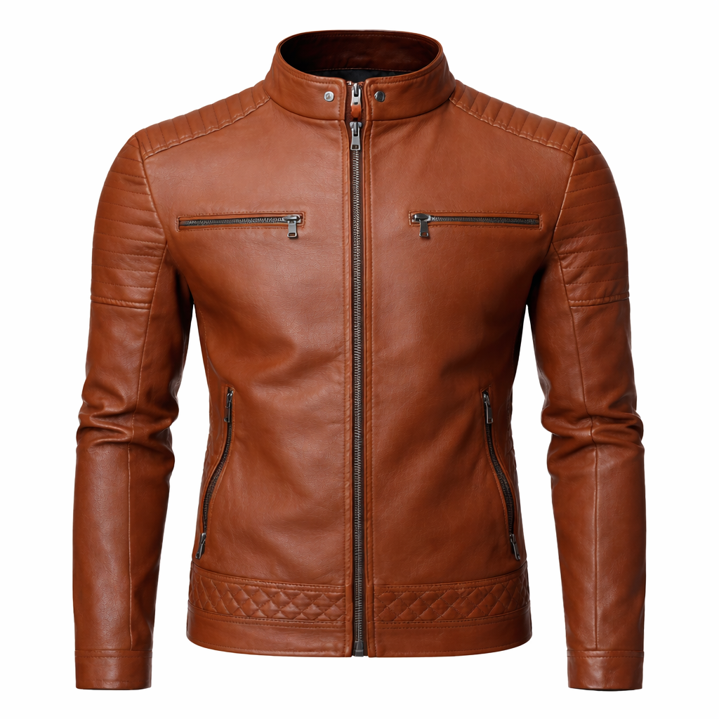 Men's Real Leather Slim Fit Biker Jacket – Rider