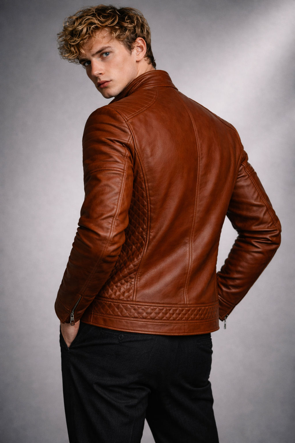 Men's Real Leather Slim Fit Biker Jacket – Rider