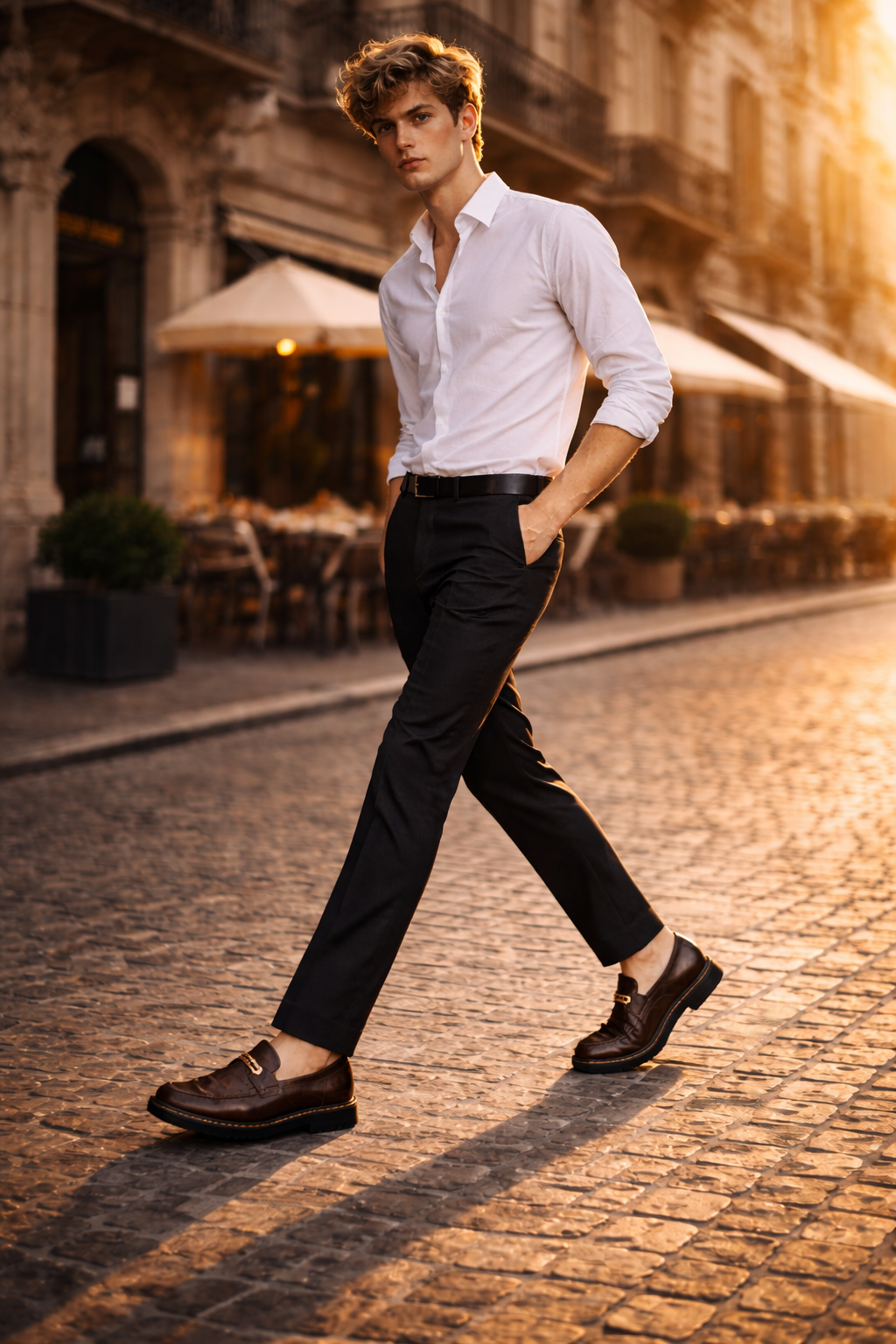Men's Genuine Leather Platform Loafers - Active Comfort