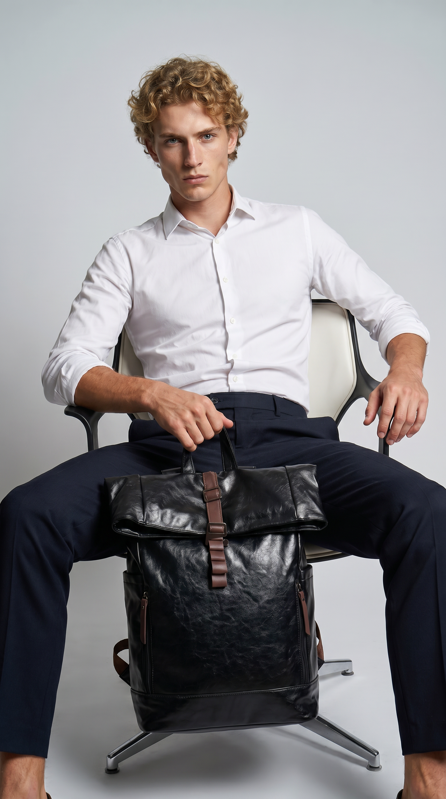 Men's Leather Backpack - Mountain