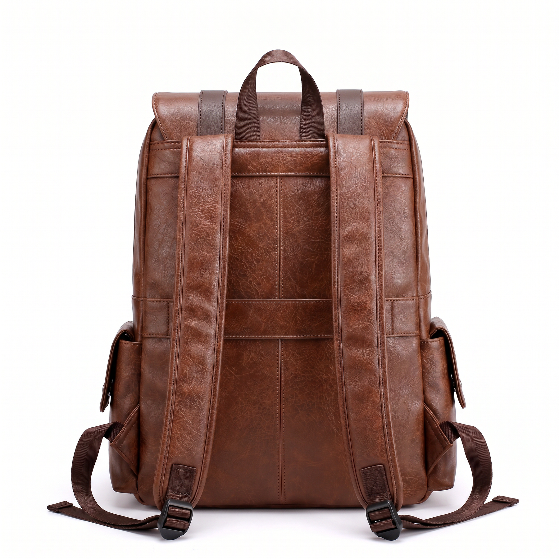 Men's Leather Backpack - Cluster
