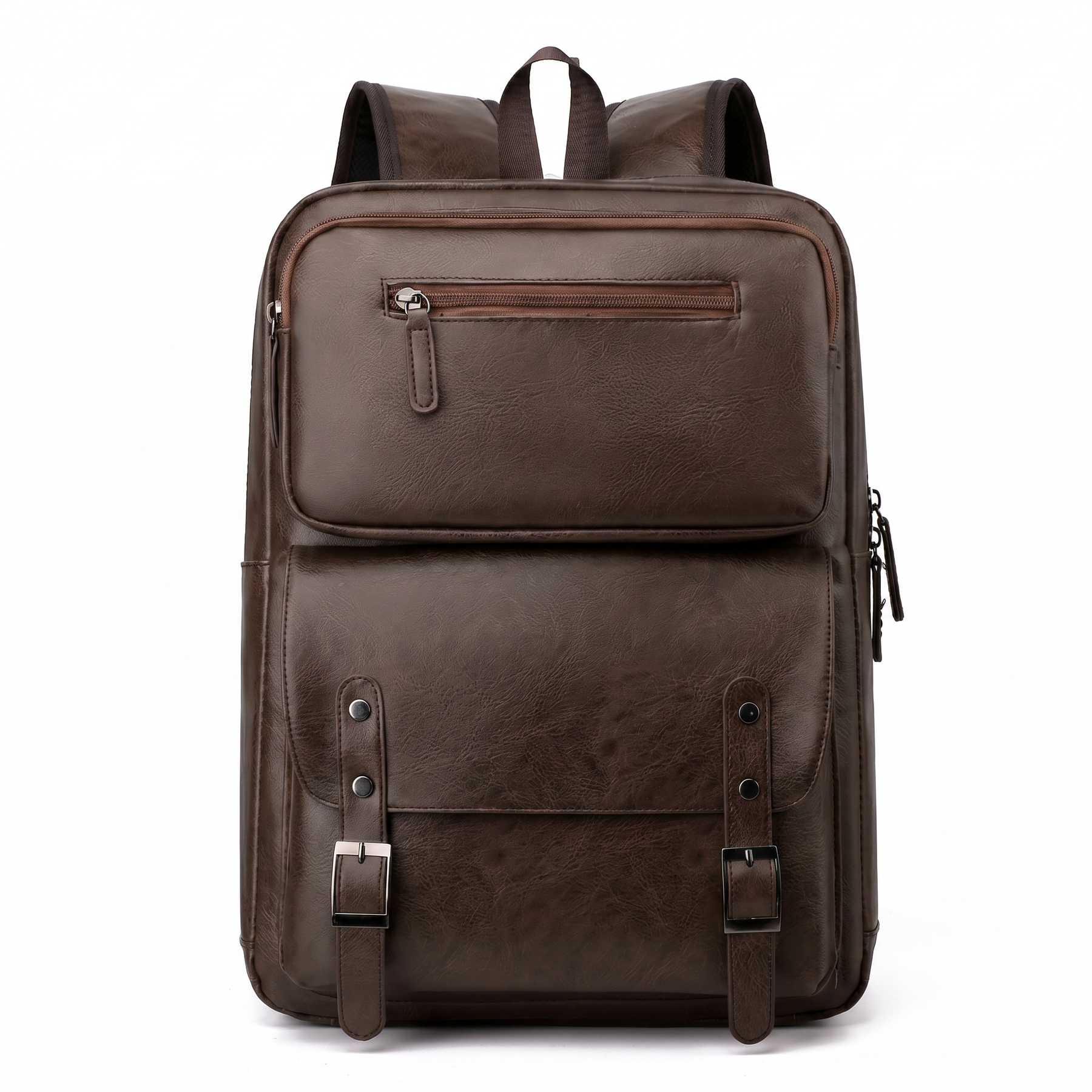 Men's Leather Backpack - Force