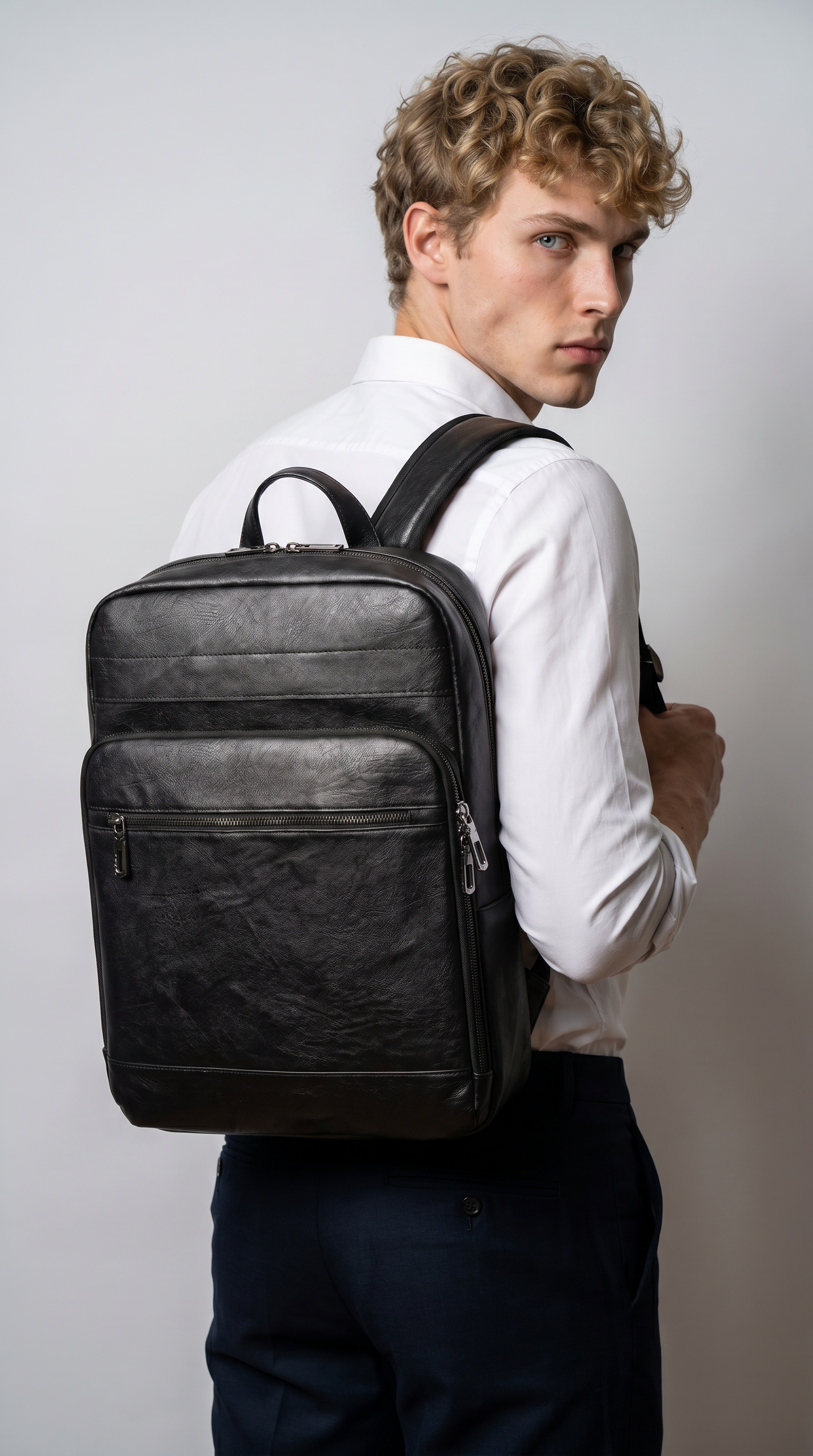 Men's Leather Backpack - Victorious