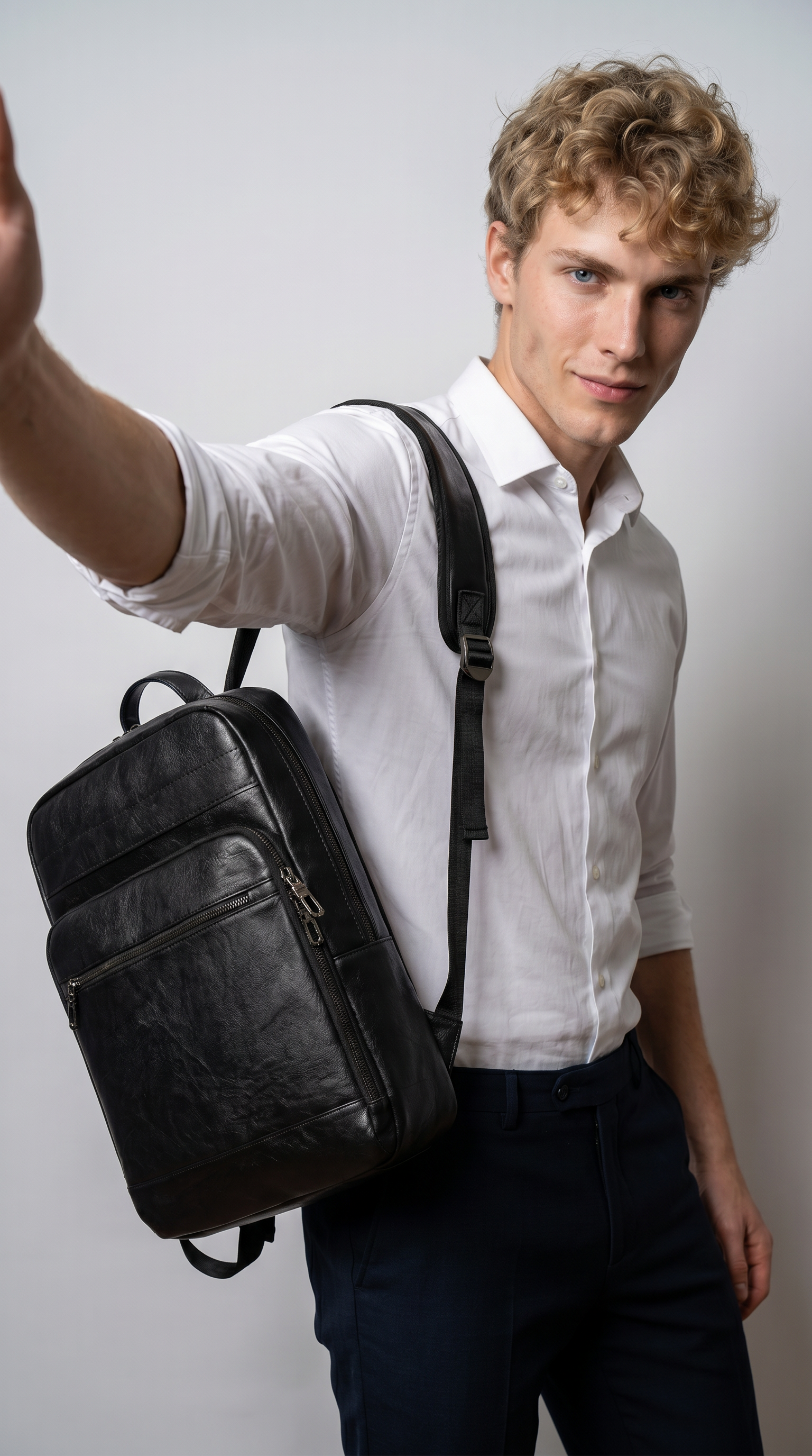 Men's Leather Backpack - Victorious