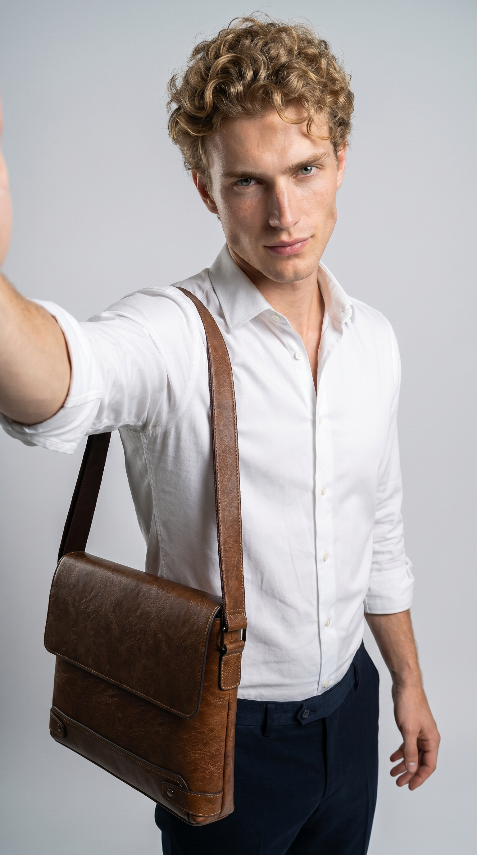 Men's Leather Briefcase - Work