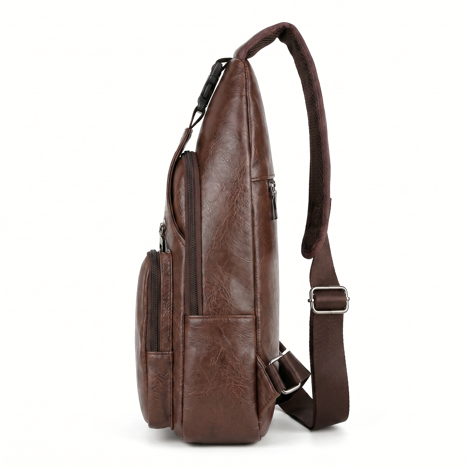 Men's Leather Crossbody Bag - Riot
