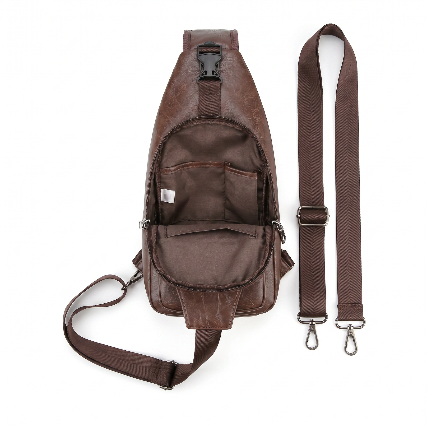 Men's Leather Crossbody Bag - Riot