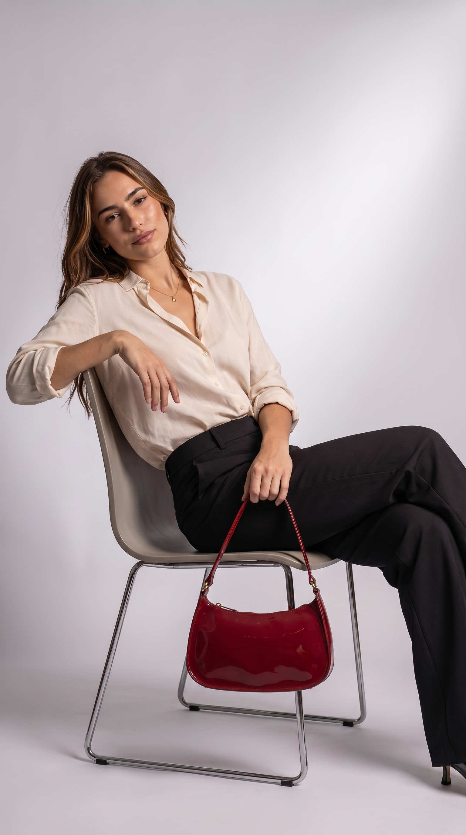 Women's Genuine Leather Baguette Bag - Carol