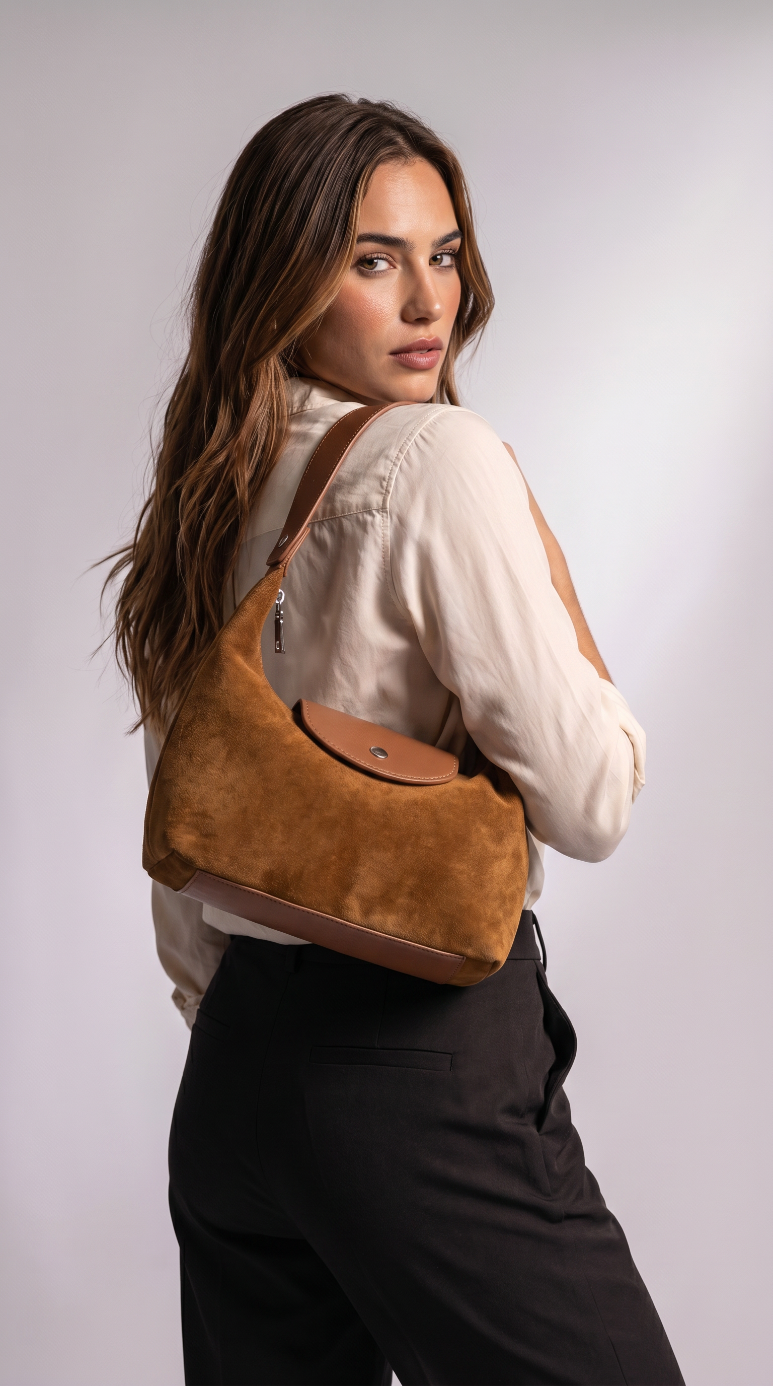 Women's Genuine Leather Hobo Bag - Fatima