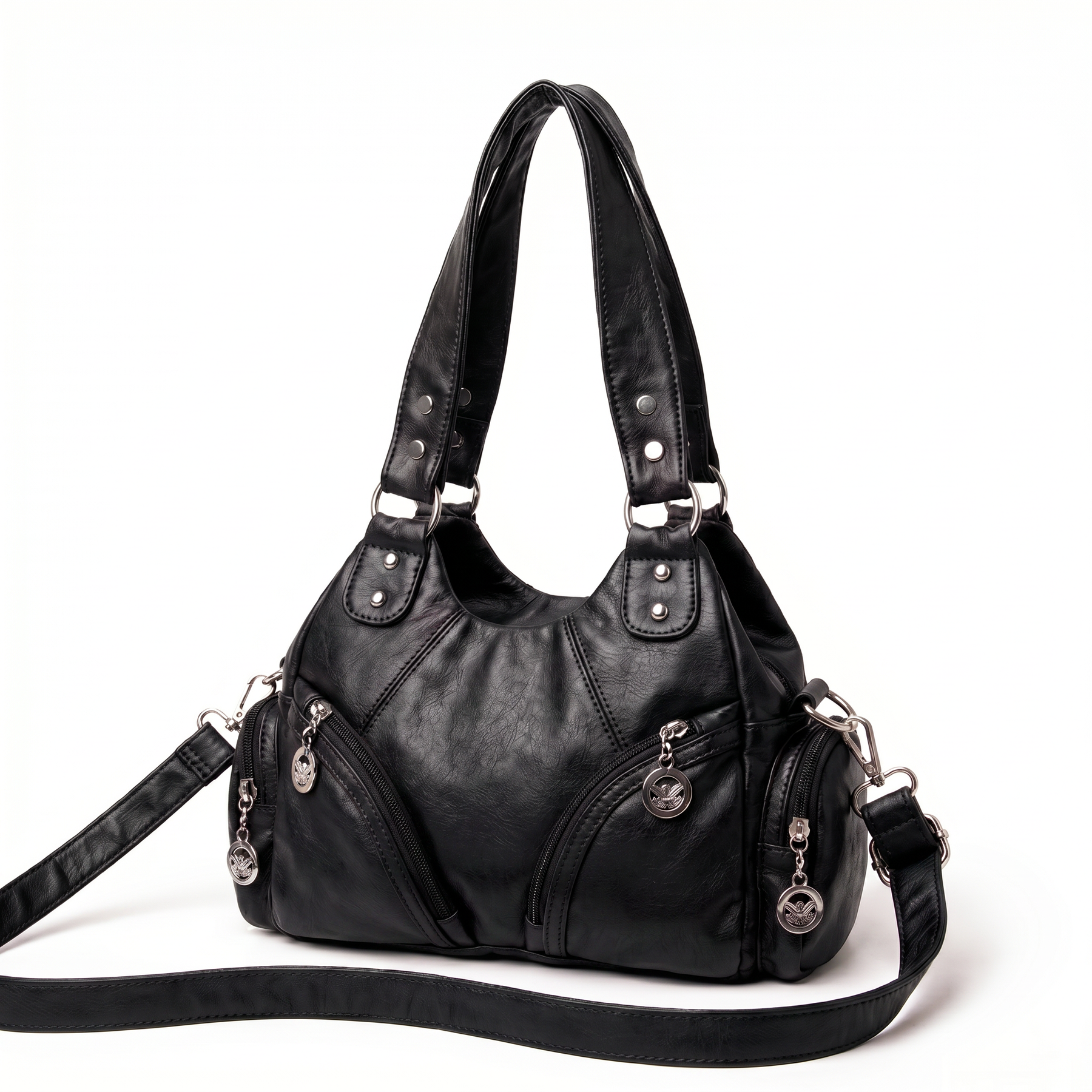 Women's Genuine Leather Hobo Bag - Kyle