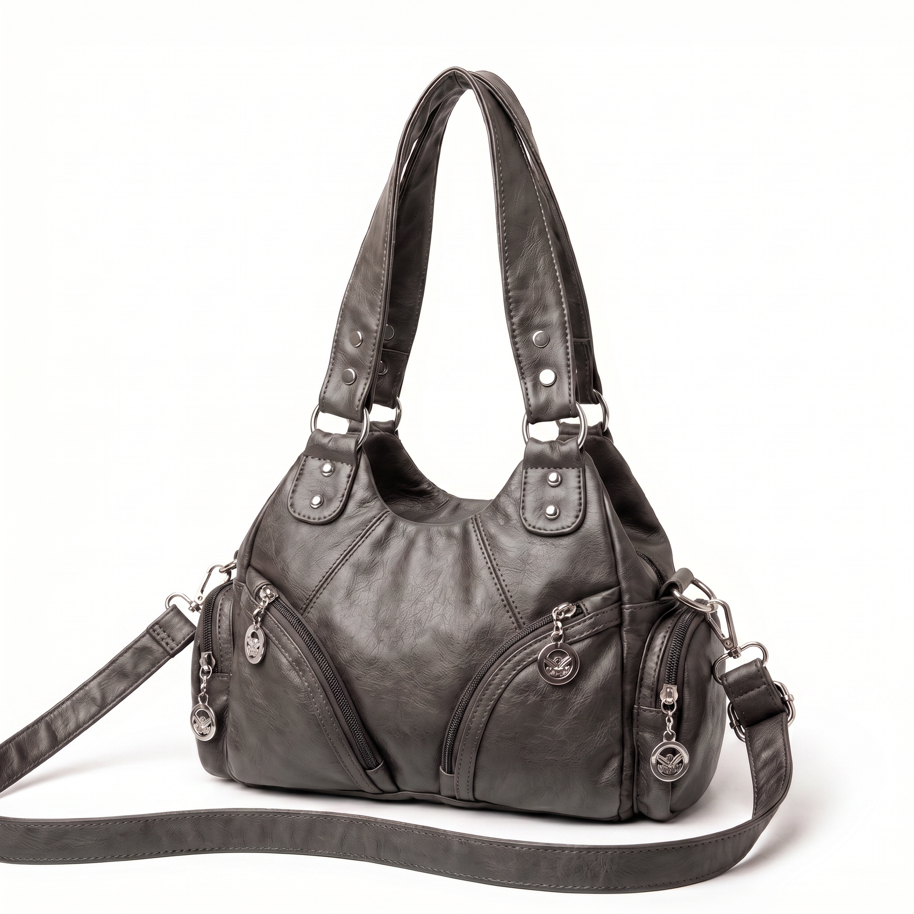 Women's Genuine Leather Hobo Bag - Kyle