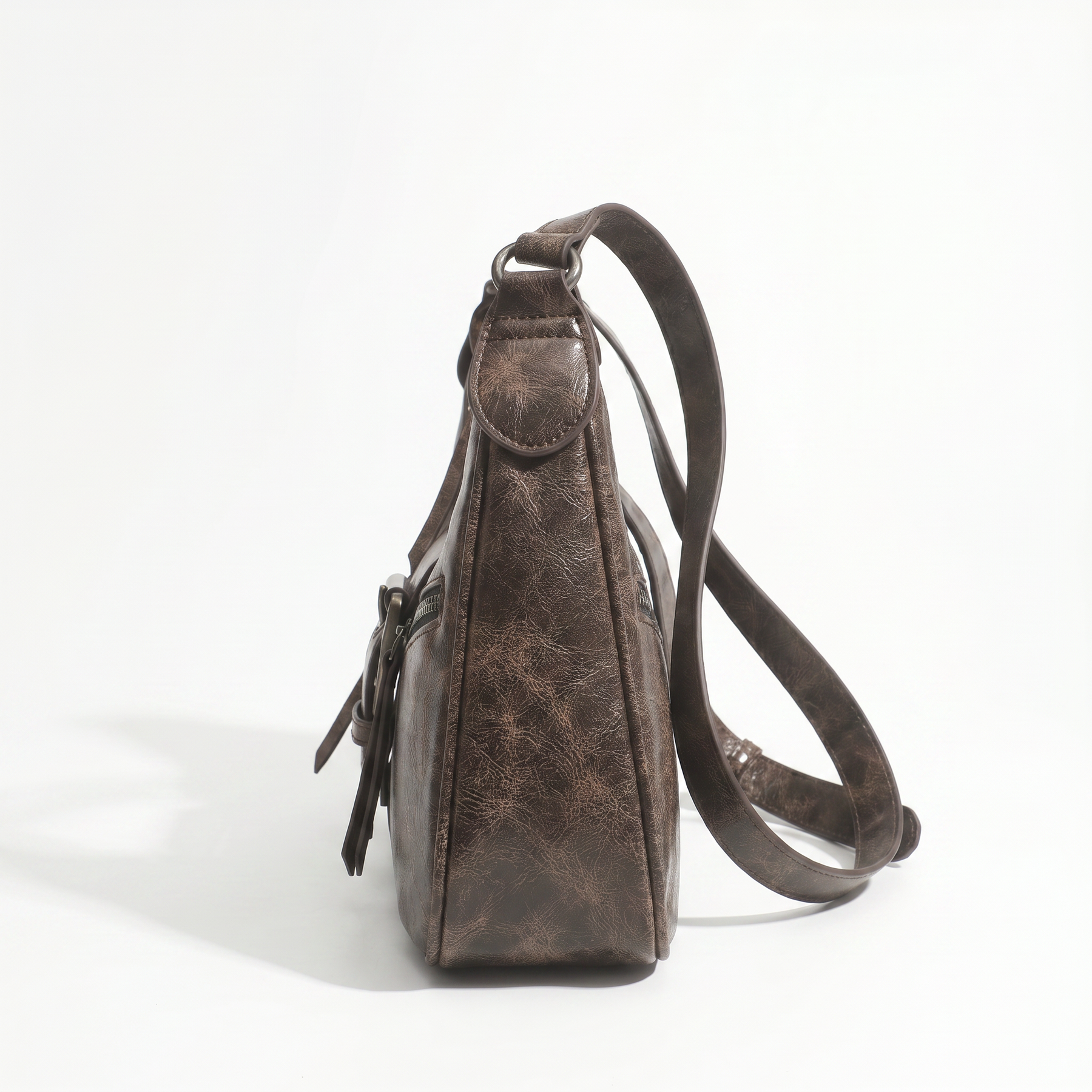 Women's Genuine Leather Hobo Bag - Vintage