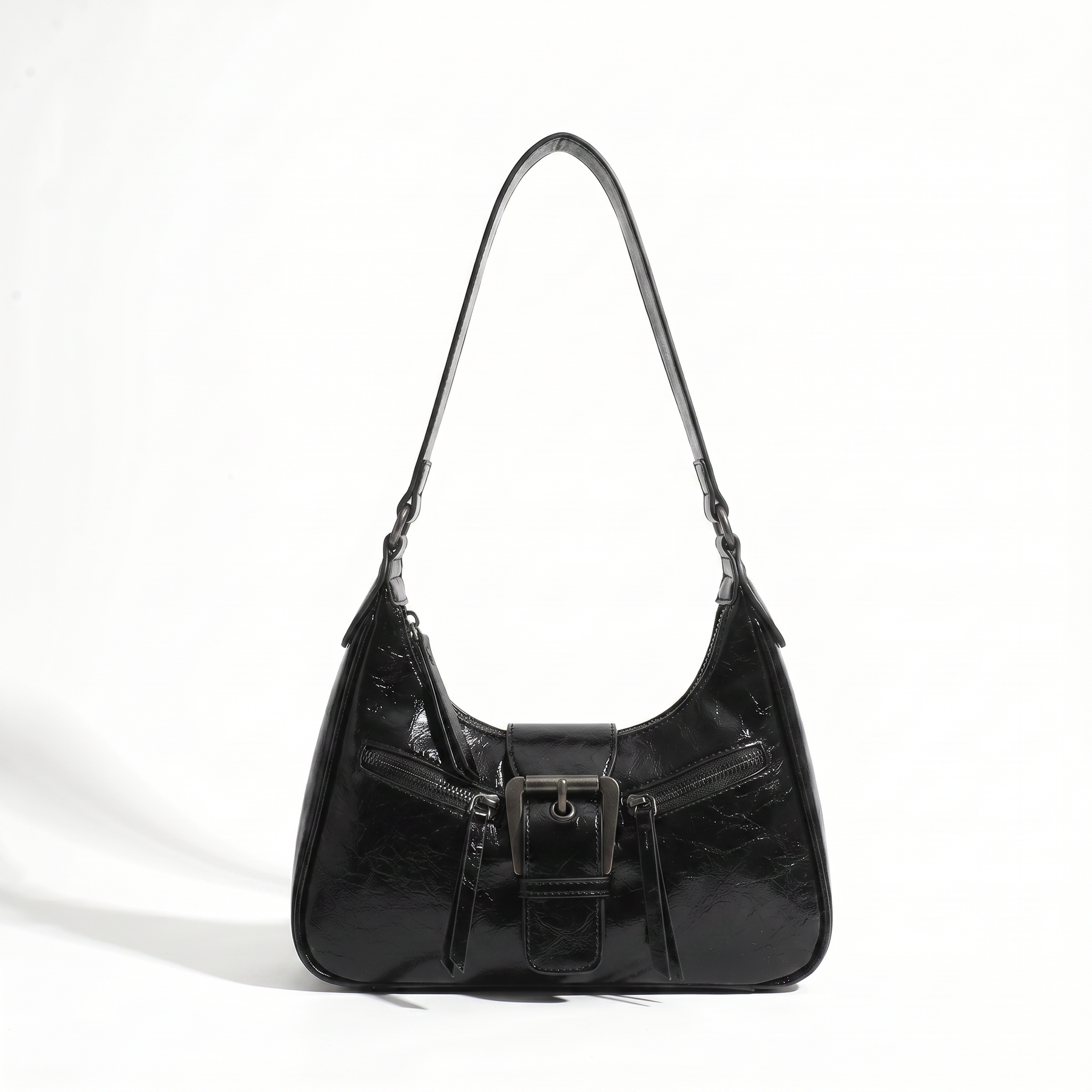 Women's Genuine Leather Hobo Bag - Vintage