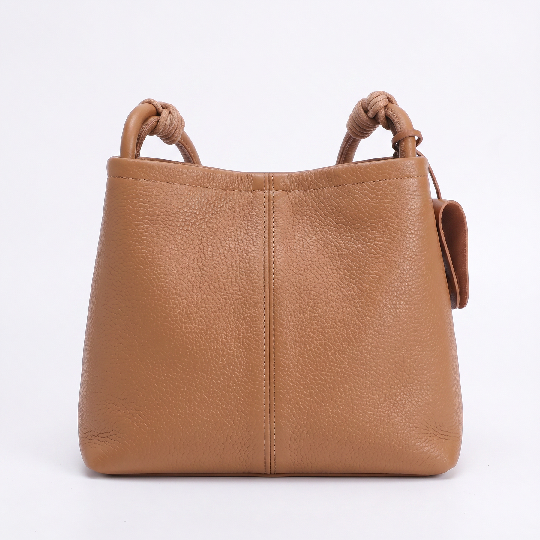 Women's Genuine Leather Shoulder Bag - Nature