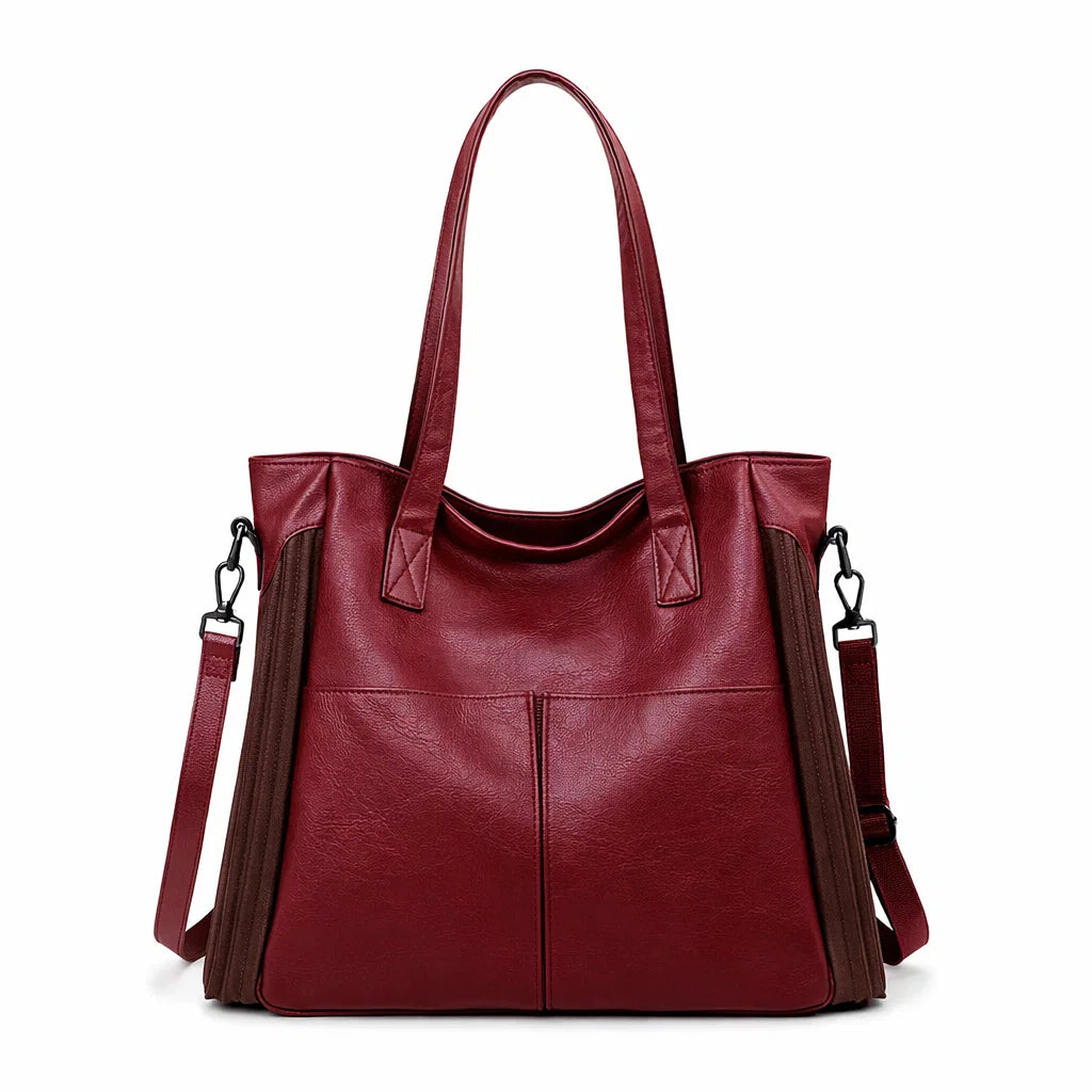 Women's Genuine Leather Messenger Bag - Sofia Vintage Girl