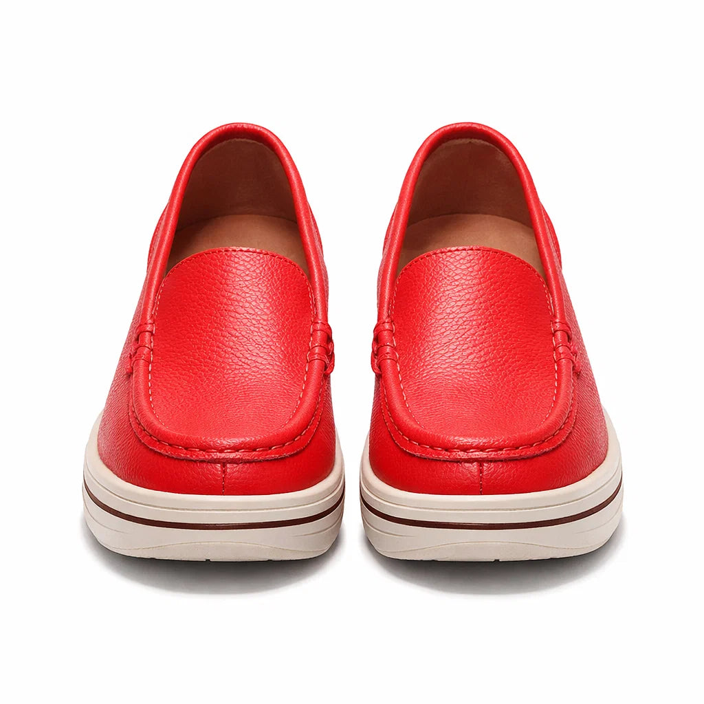 Women's Genuine Leather Platform Loafers – Maria