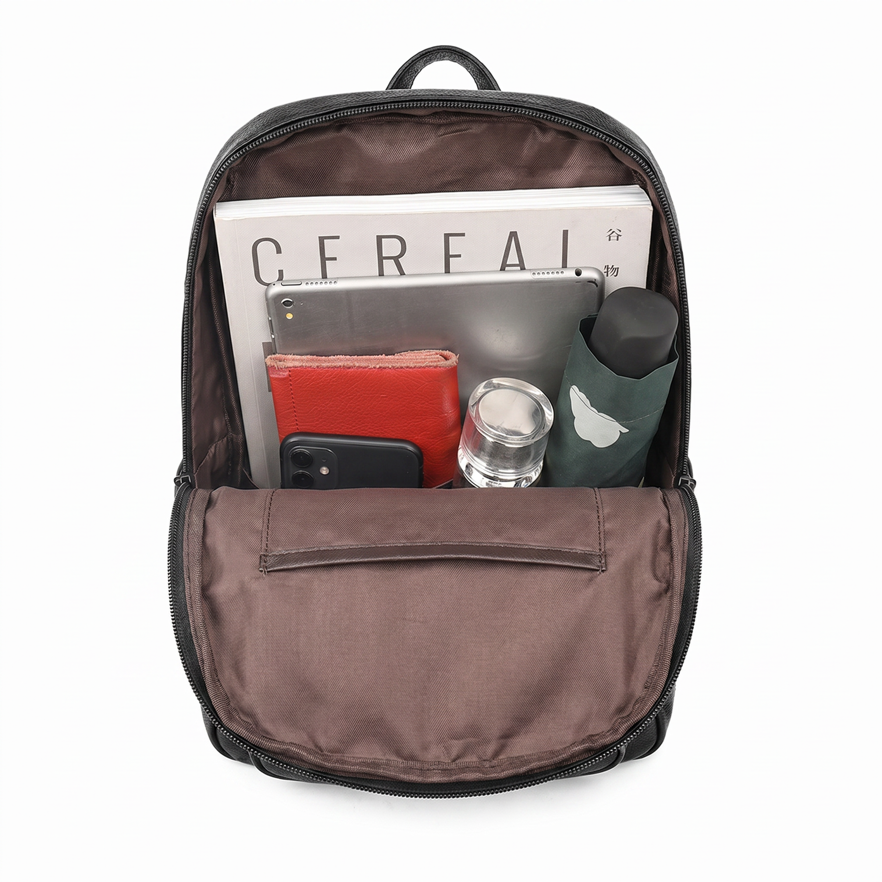 Women's Leather Backpack - Kangaroo