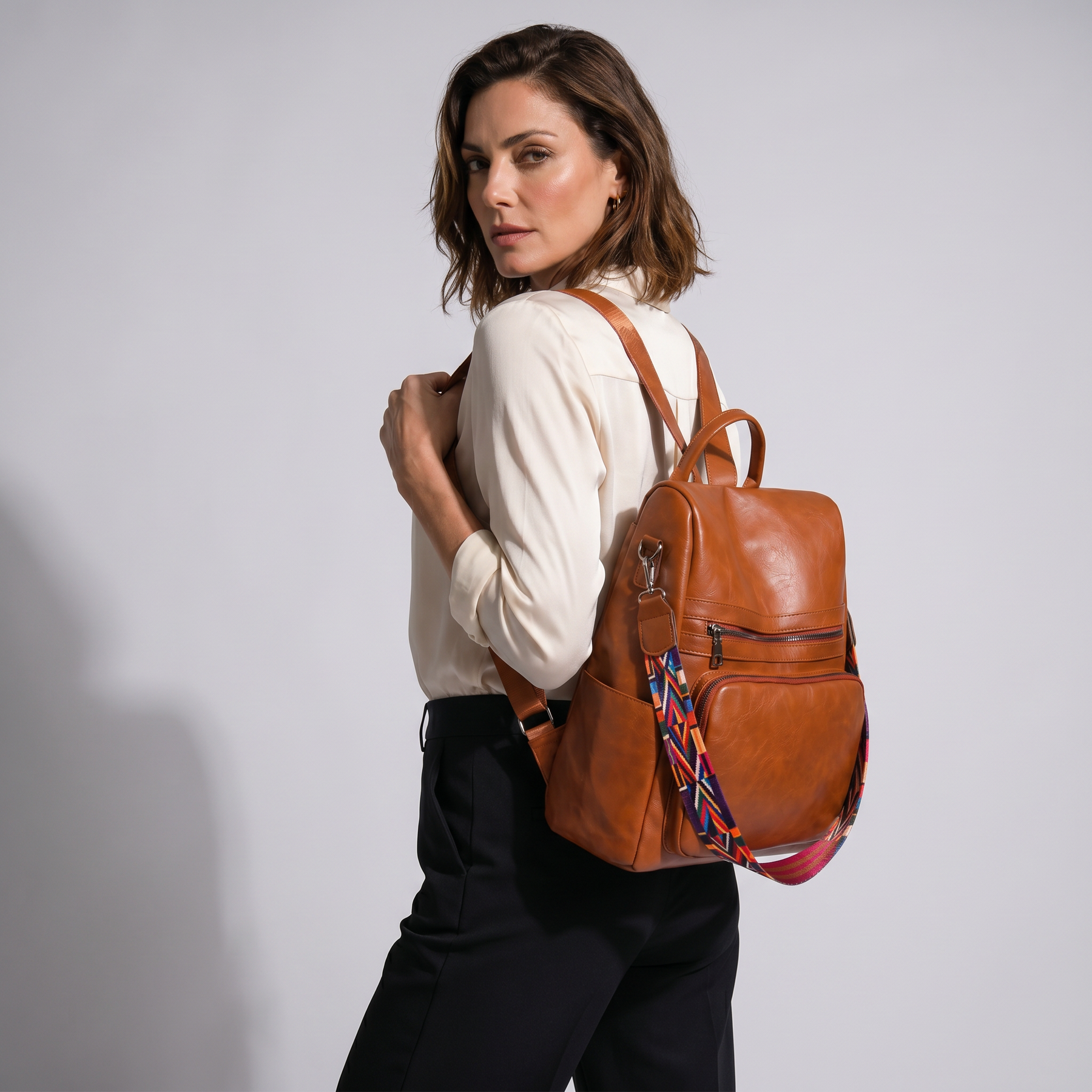 Women's Leather Backpack - Lady