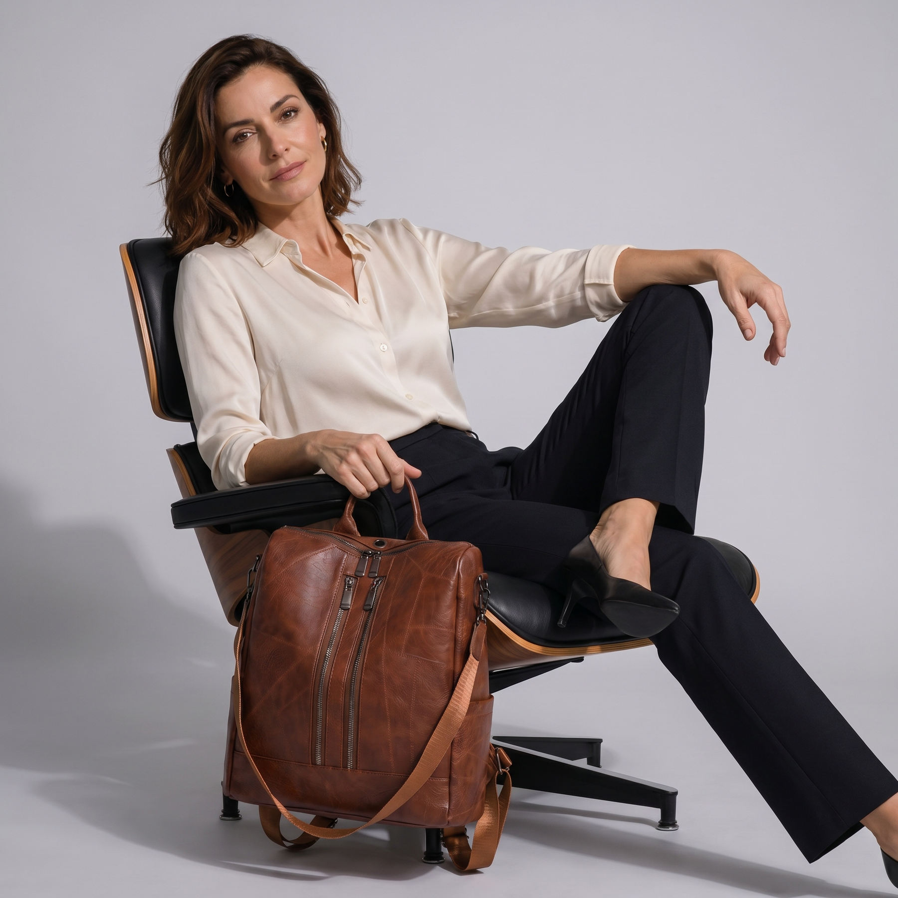 Women's Leather Backpack - Wild