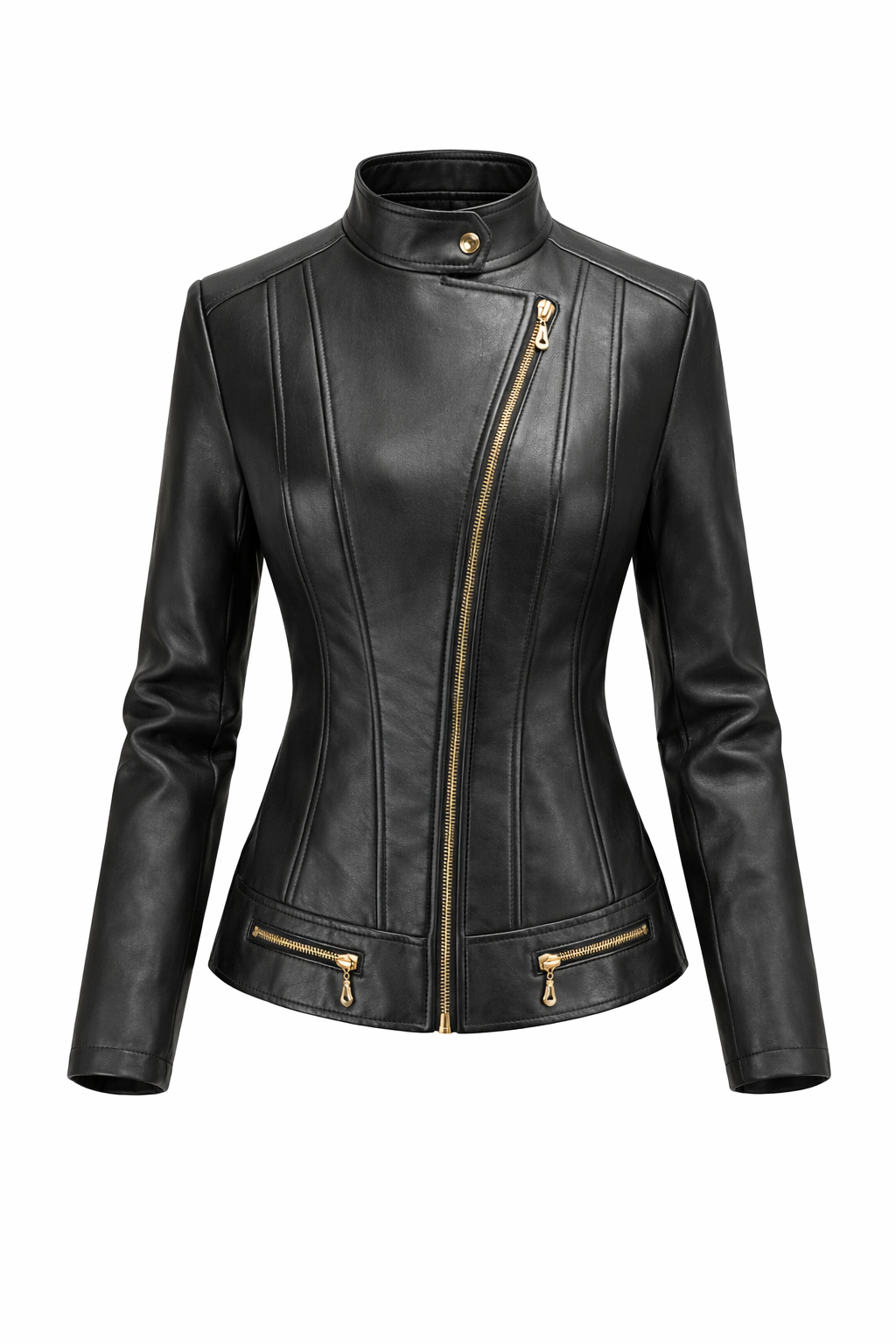 Women's Real Leather Quilted Biker Jacket – Dream