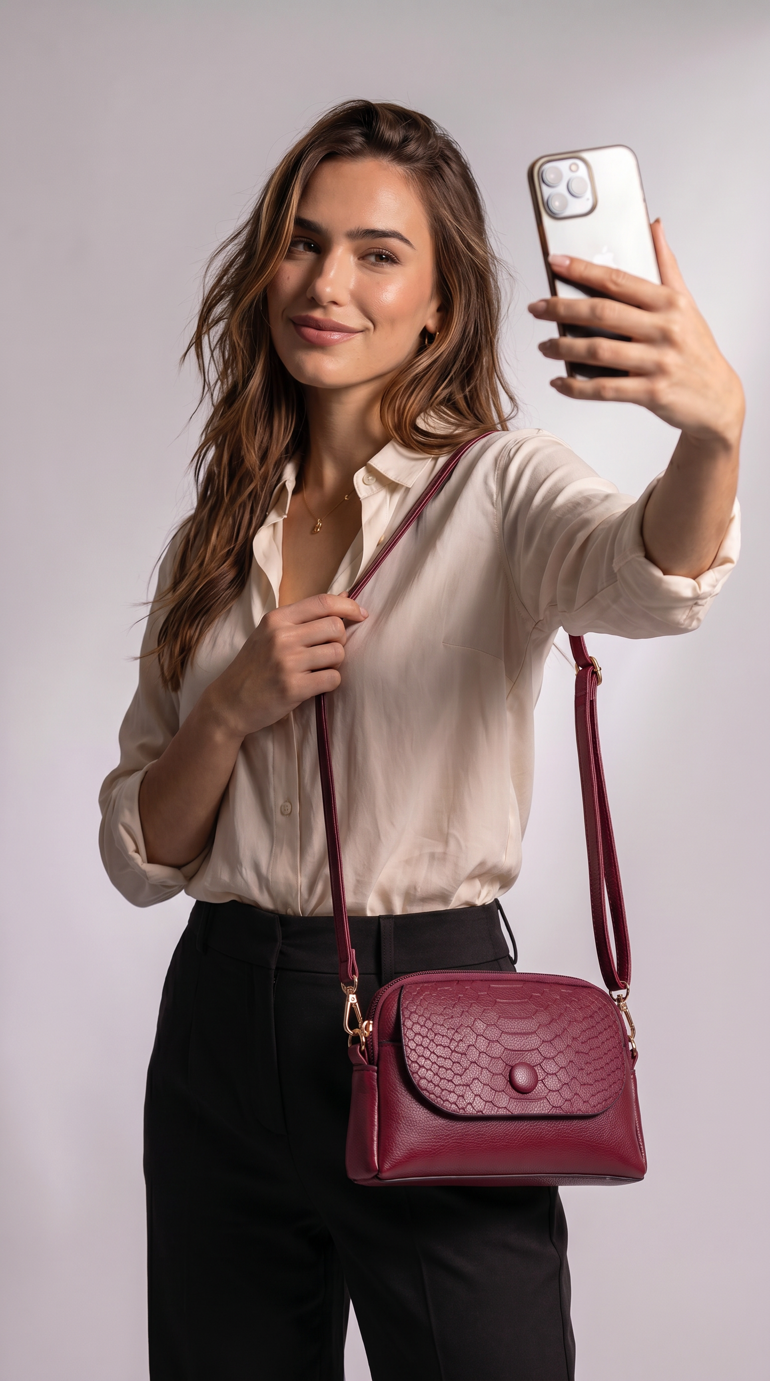 Women's Genuine Leather Shoulder Bag - Laura