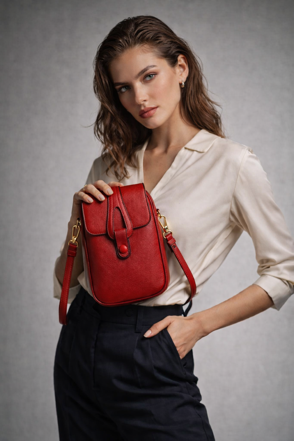 Women's Genuine Leather Crossbody Bag - Vivace Harmony