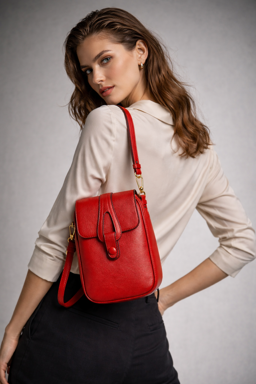 Women's Genuine Leather Crossbody Bag - Vivace Harmony