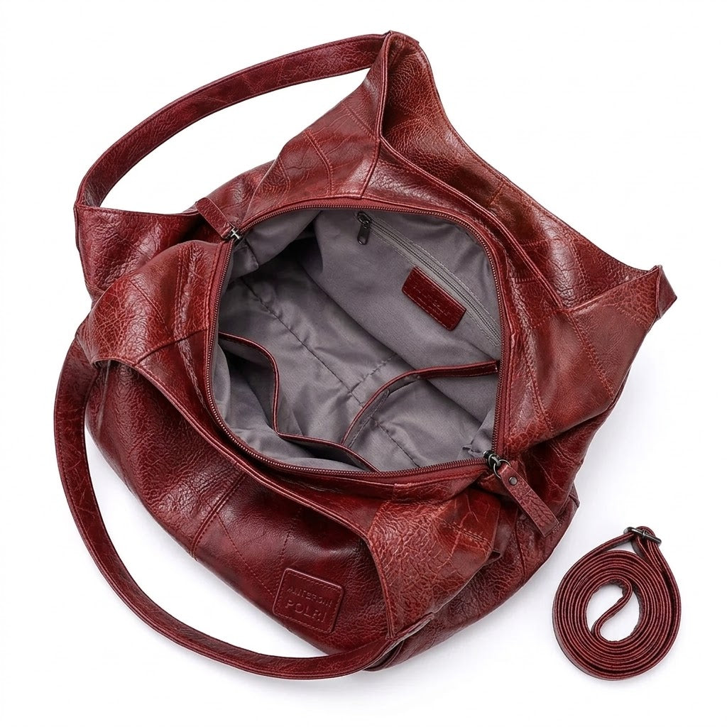 Women's Genuine Leather Hobo Bag - Berlim