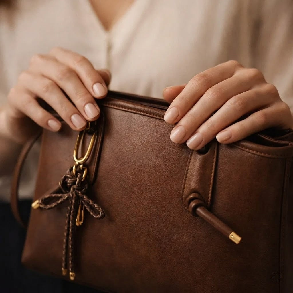 Women's Genuine Leather Shoulder Bag - Canterbury