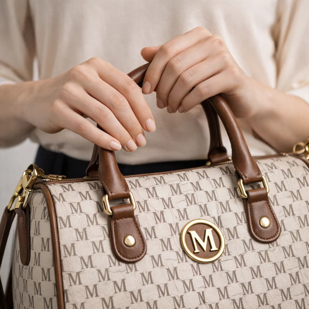 Women's Genuine Leather Boston Bag - Ashworth
