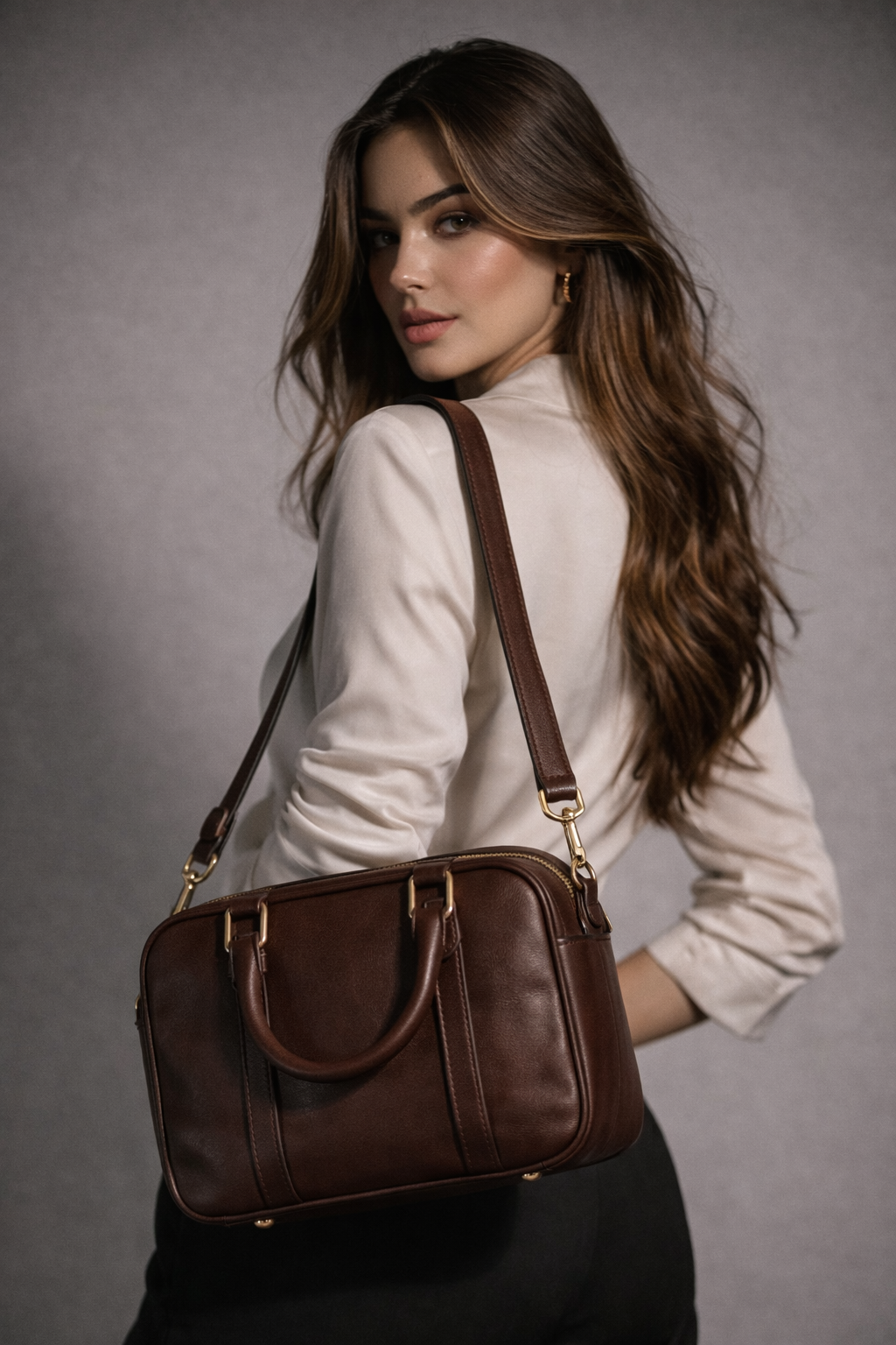 Women's Premium Leather Woven Bag - Darnley