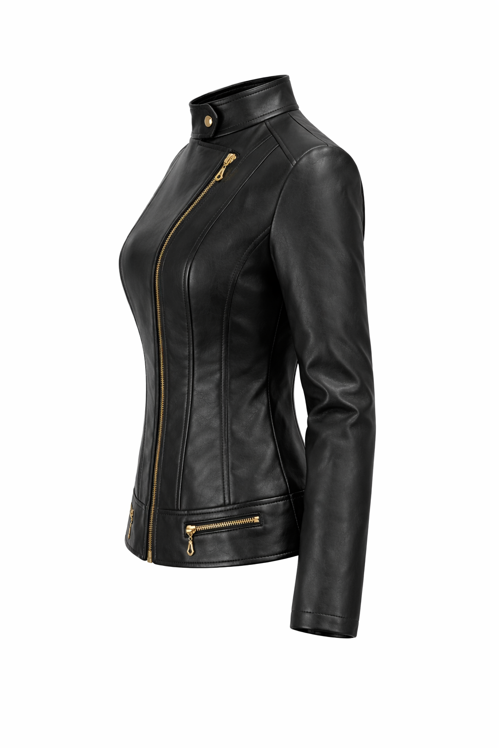 Women's Real Leather Quilted Biker Jacket – Dream
