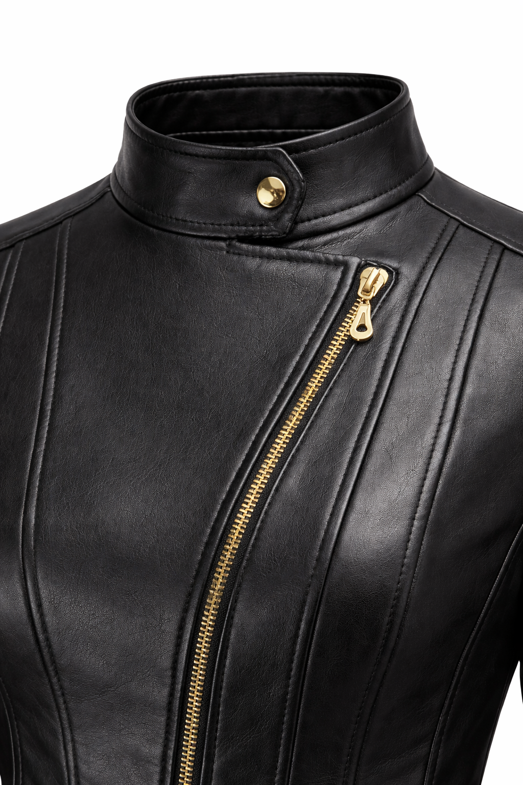 Women's Real Leather Quilted Biker Jacket – Dream