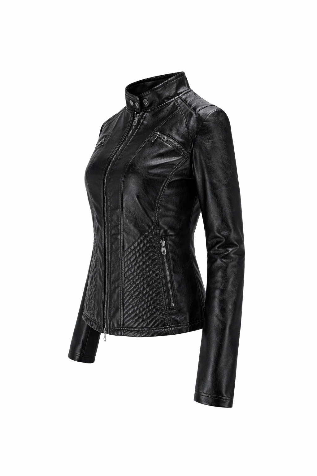 Women's Real Leather Quilted Biker Jacket – Sentinels