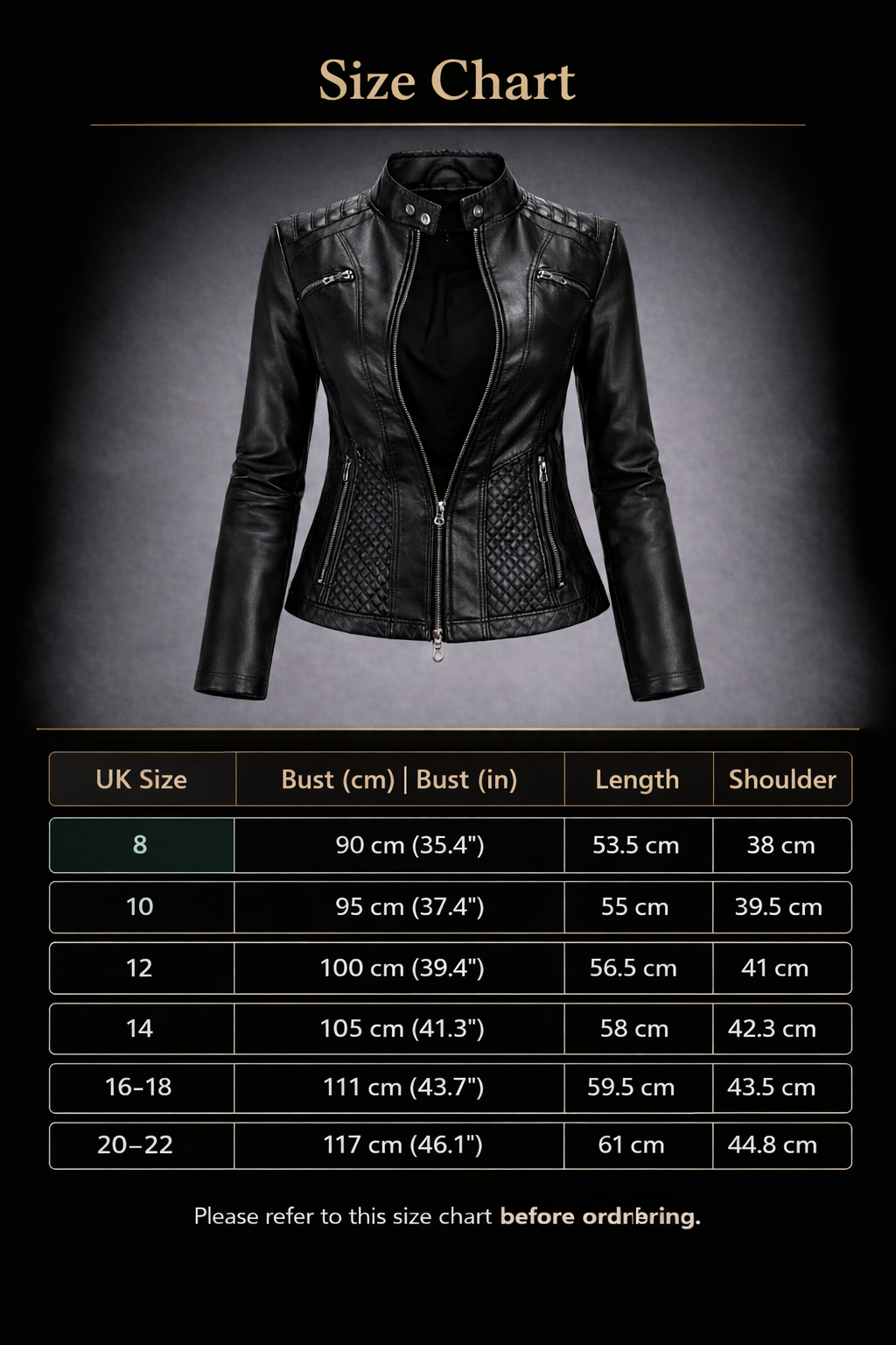 Women's Real Leather Quilted Biker Jacket – Sentinels